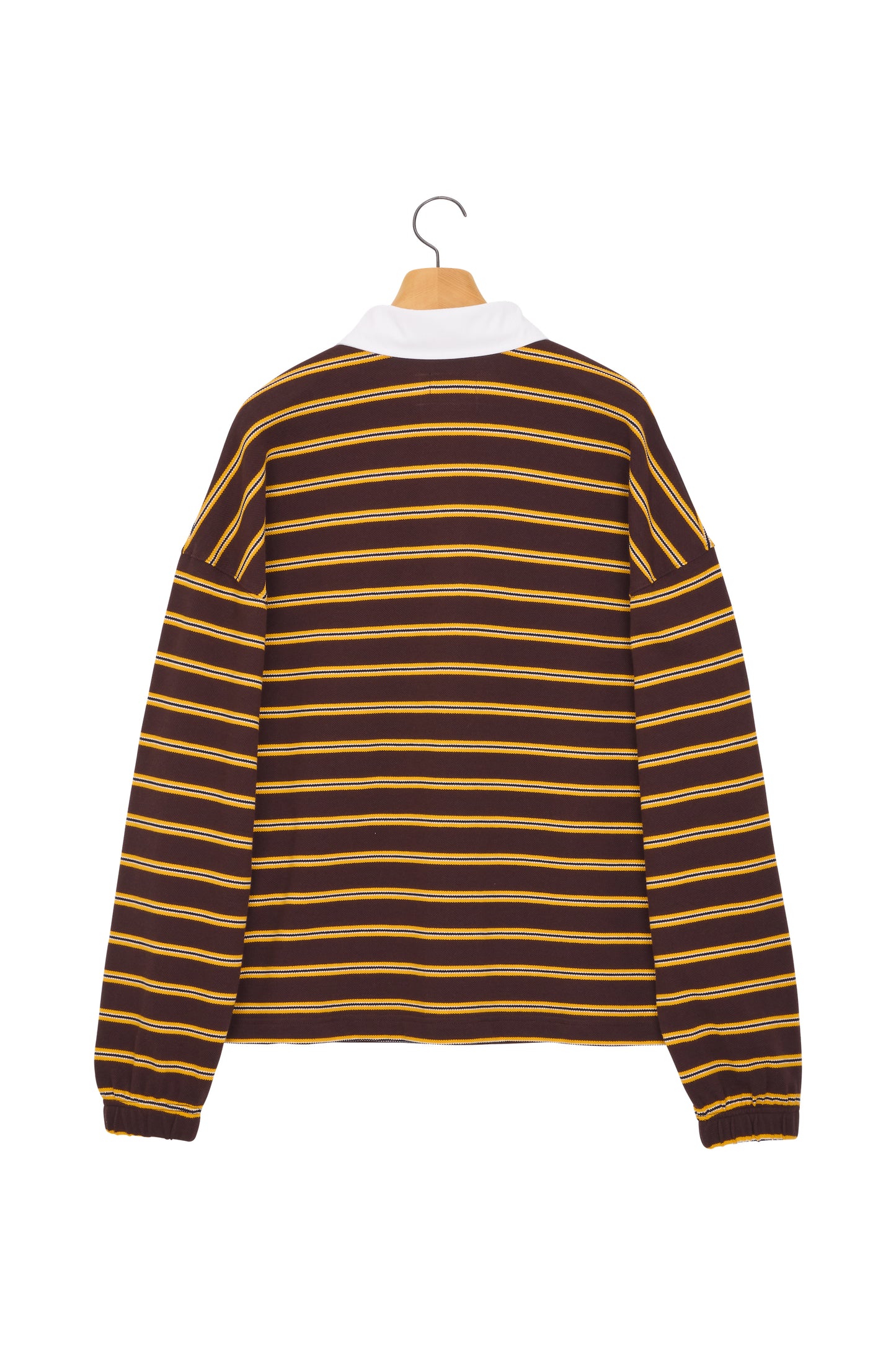 MULTI STRIPE RUGBY T-SHIRT BROWN