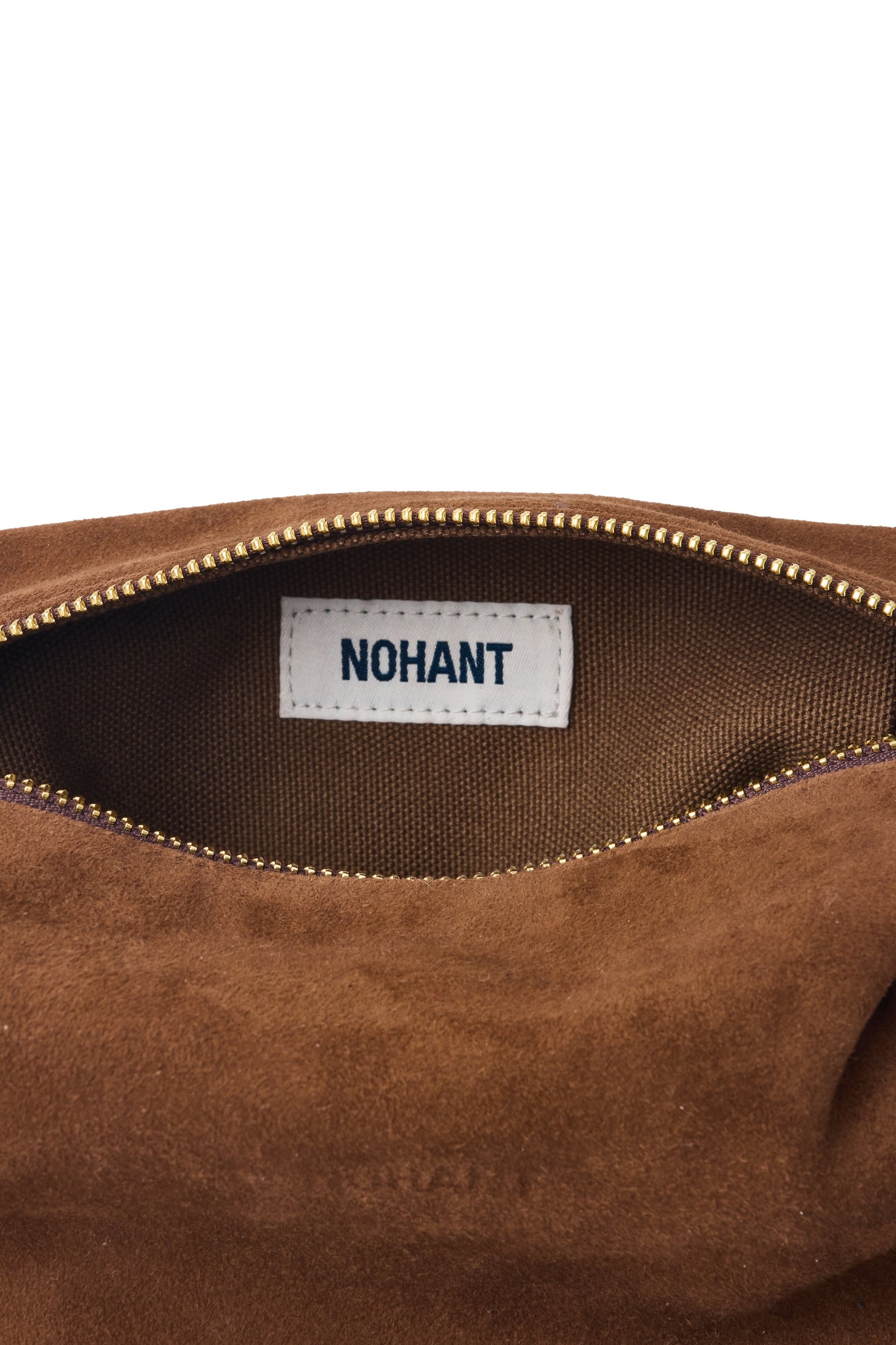 SUEDE PICNIC BAG BROWN