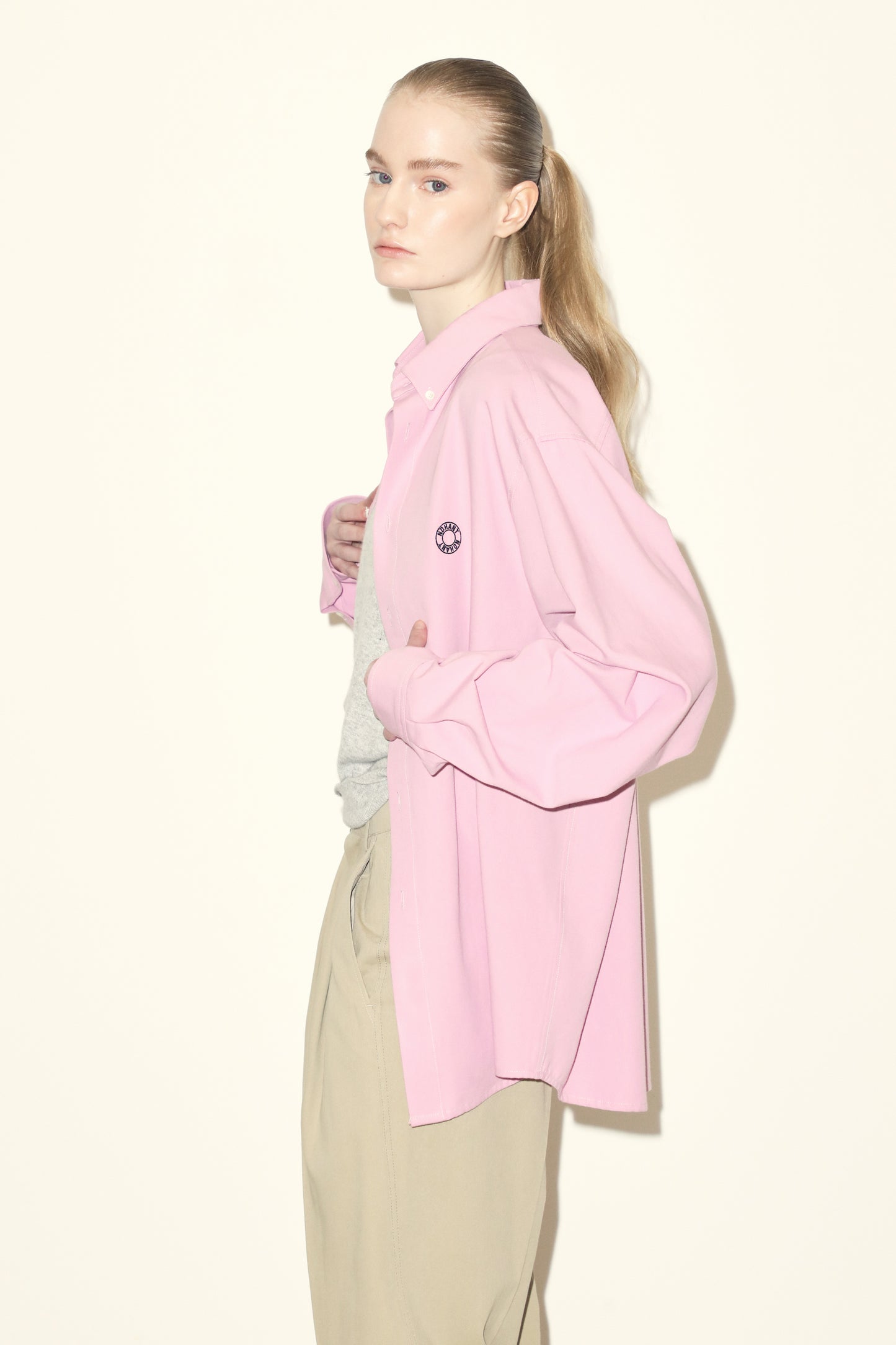 LOGO OXFORD SHIRT PINK