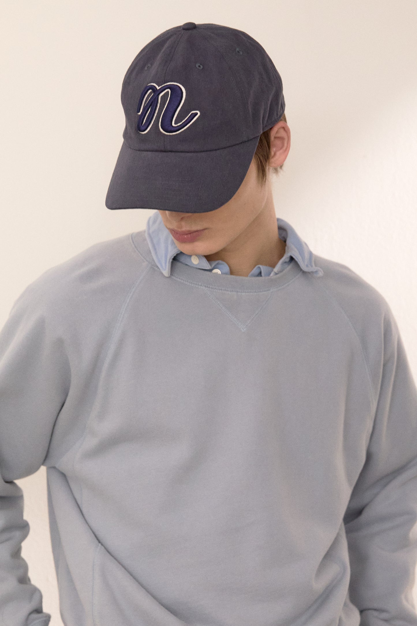N LOGO BALL CAP NAVY