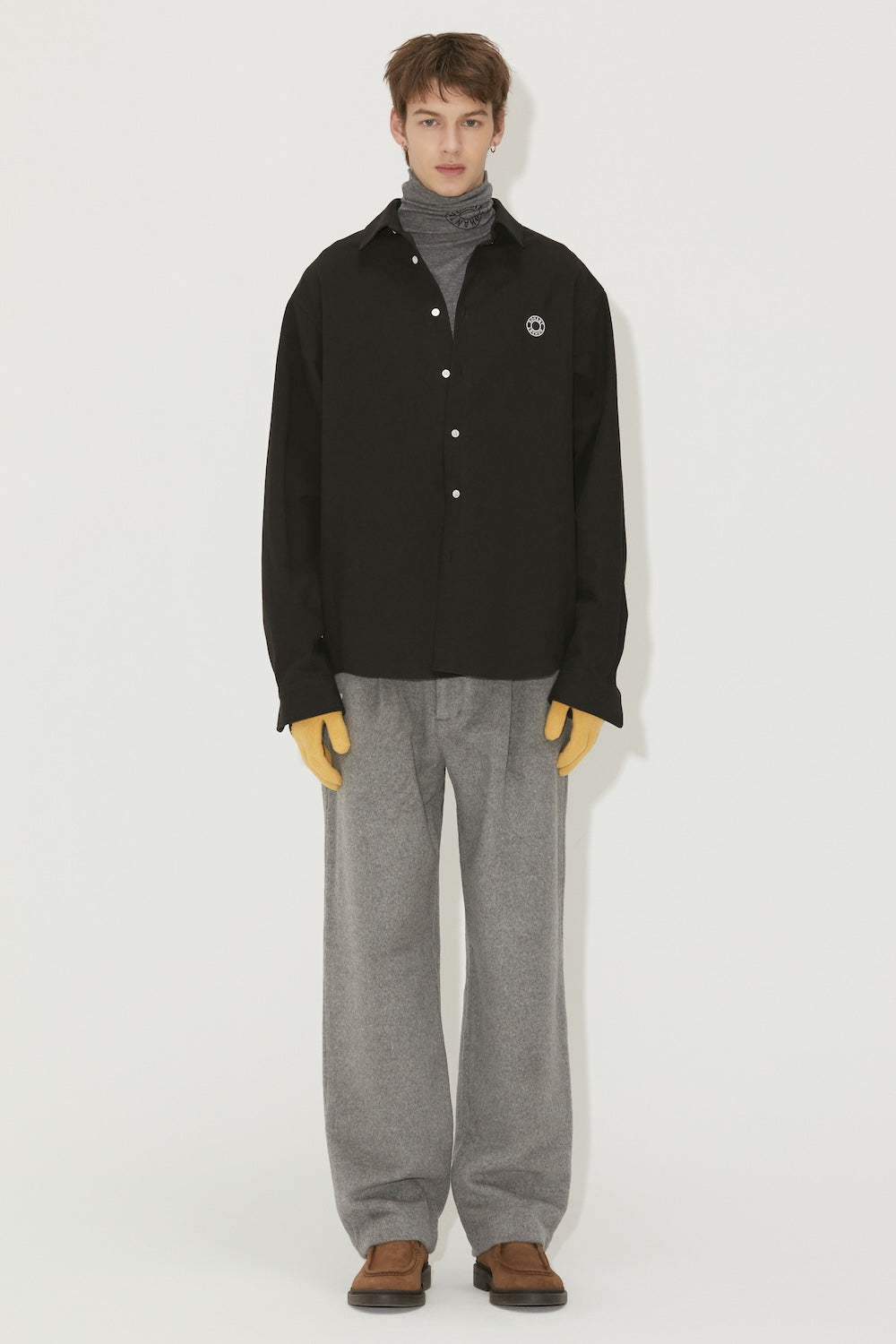 LOGO OXFORD SHIRT BLACK