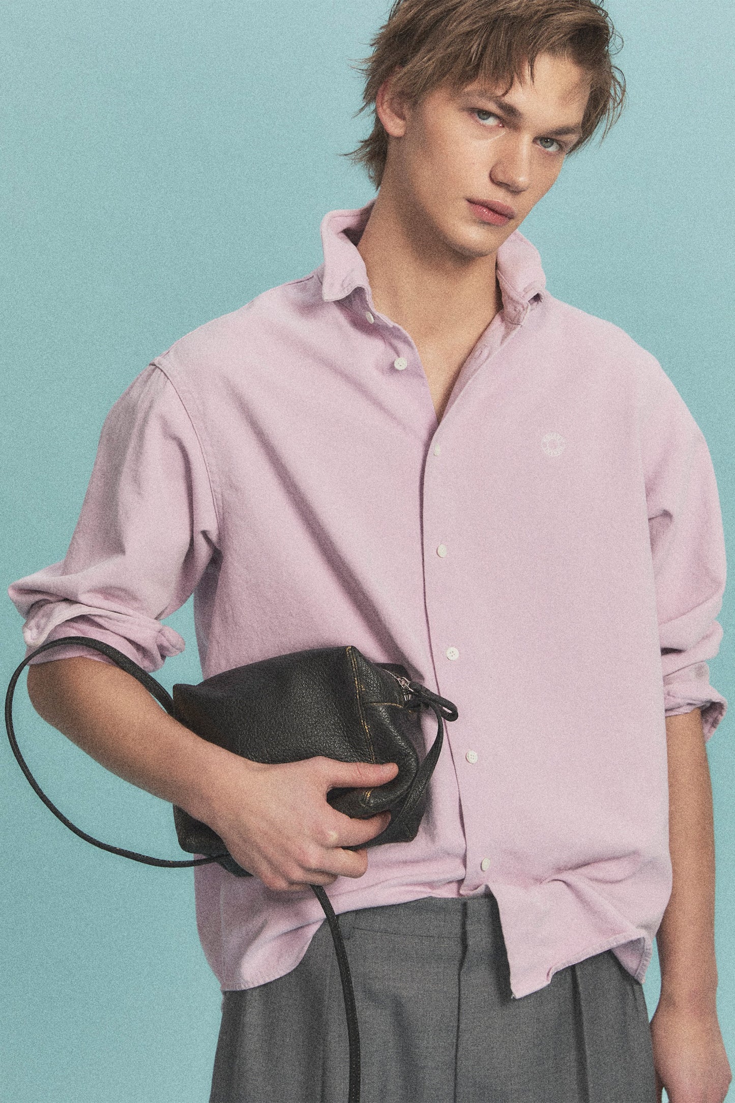 WIRE OXFORD WASHED SHIRT PINK