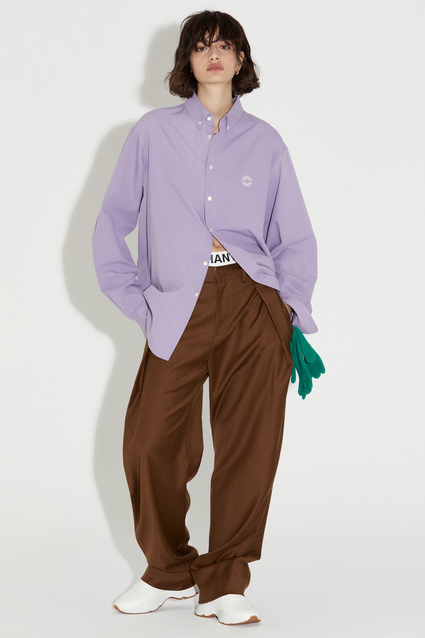 LOGO OXFORD SHIRT PURPLE