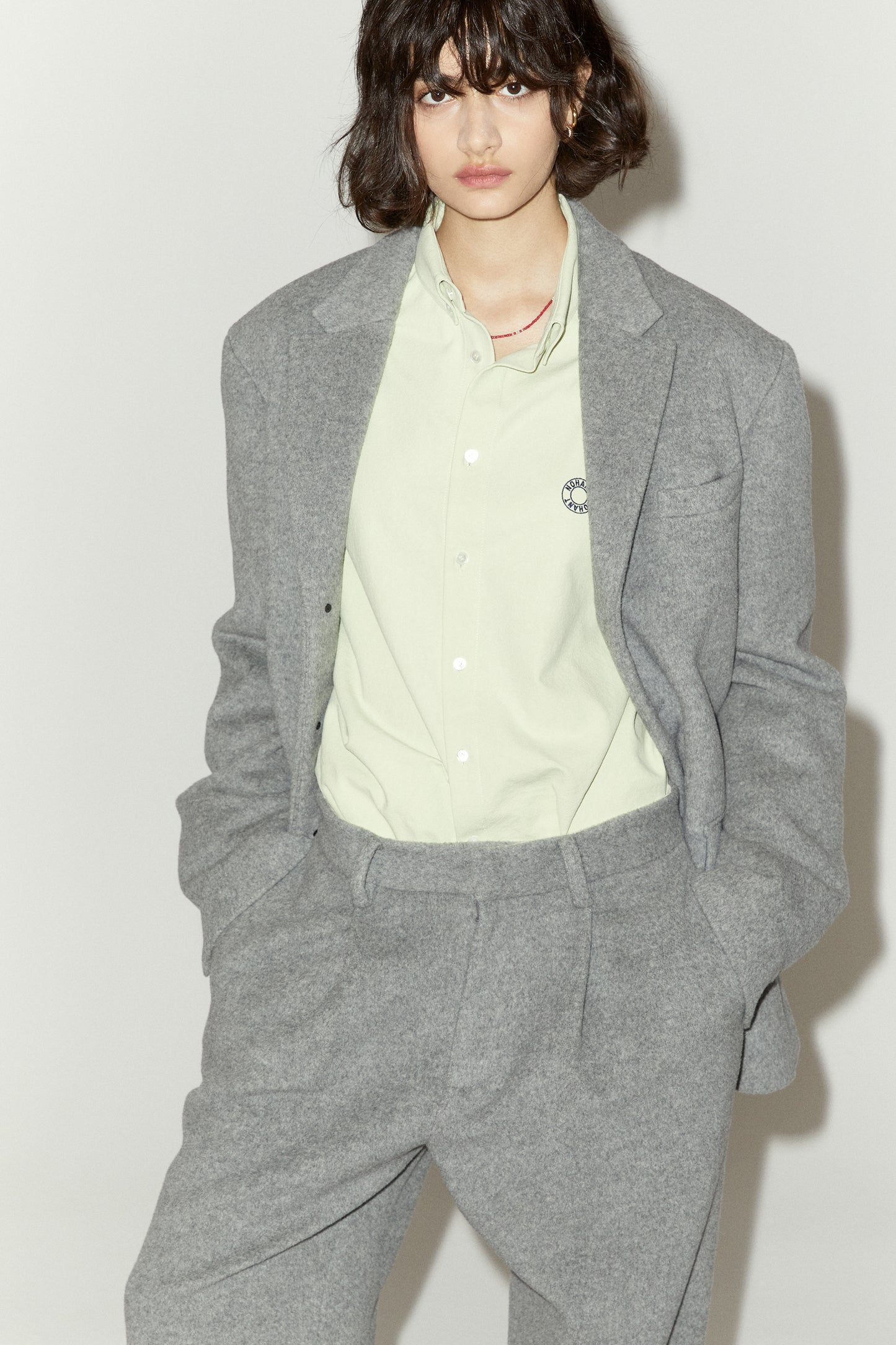 LOGO OXFORD SHIRT MINT