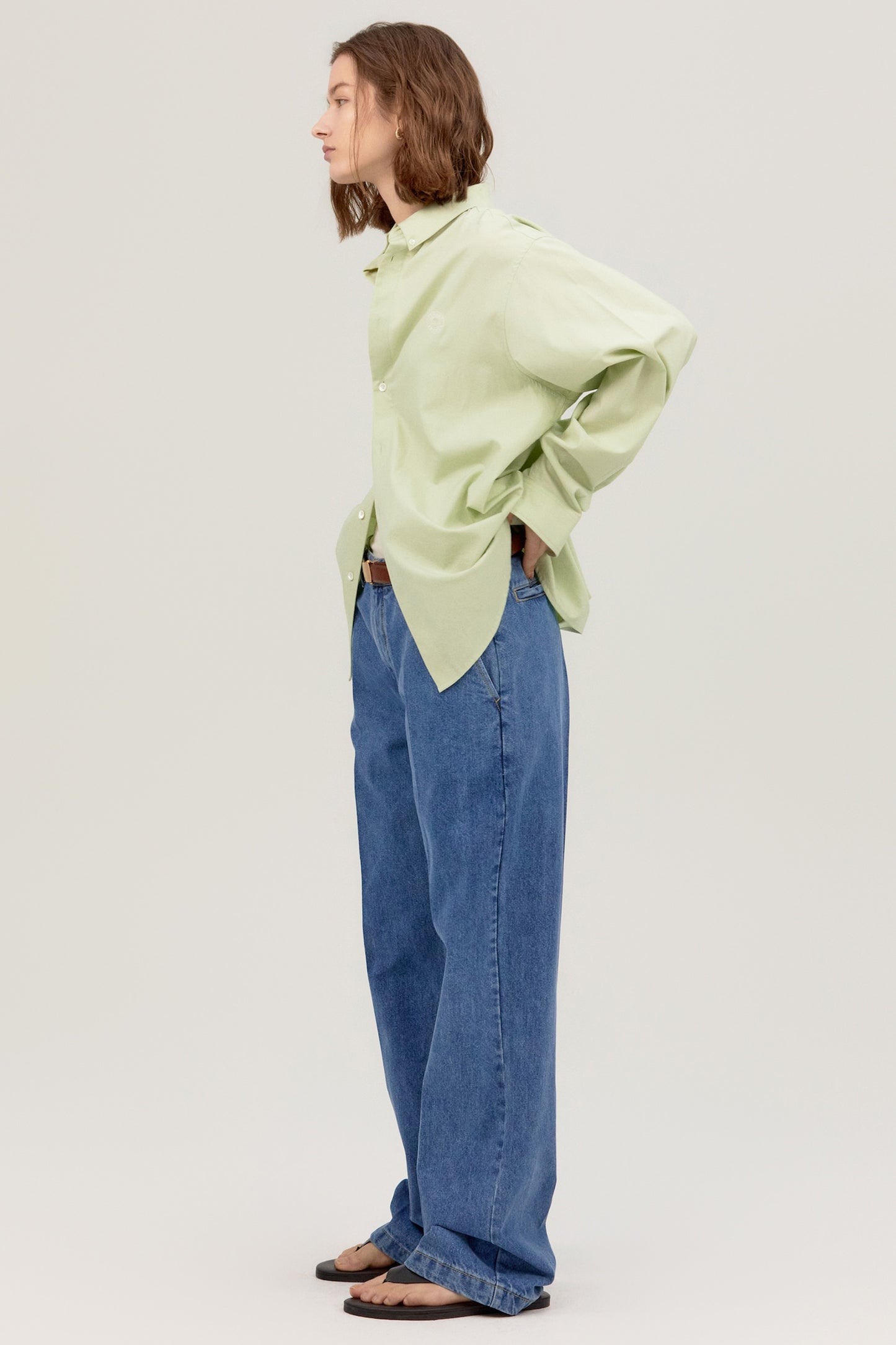 RELAXED POPLIN SHIRT LIGHT MINT