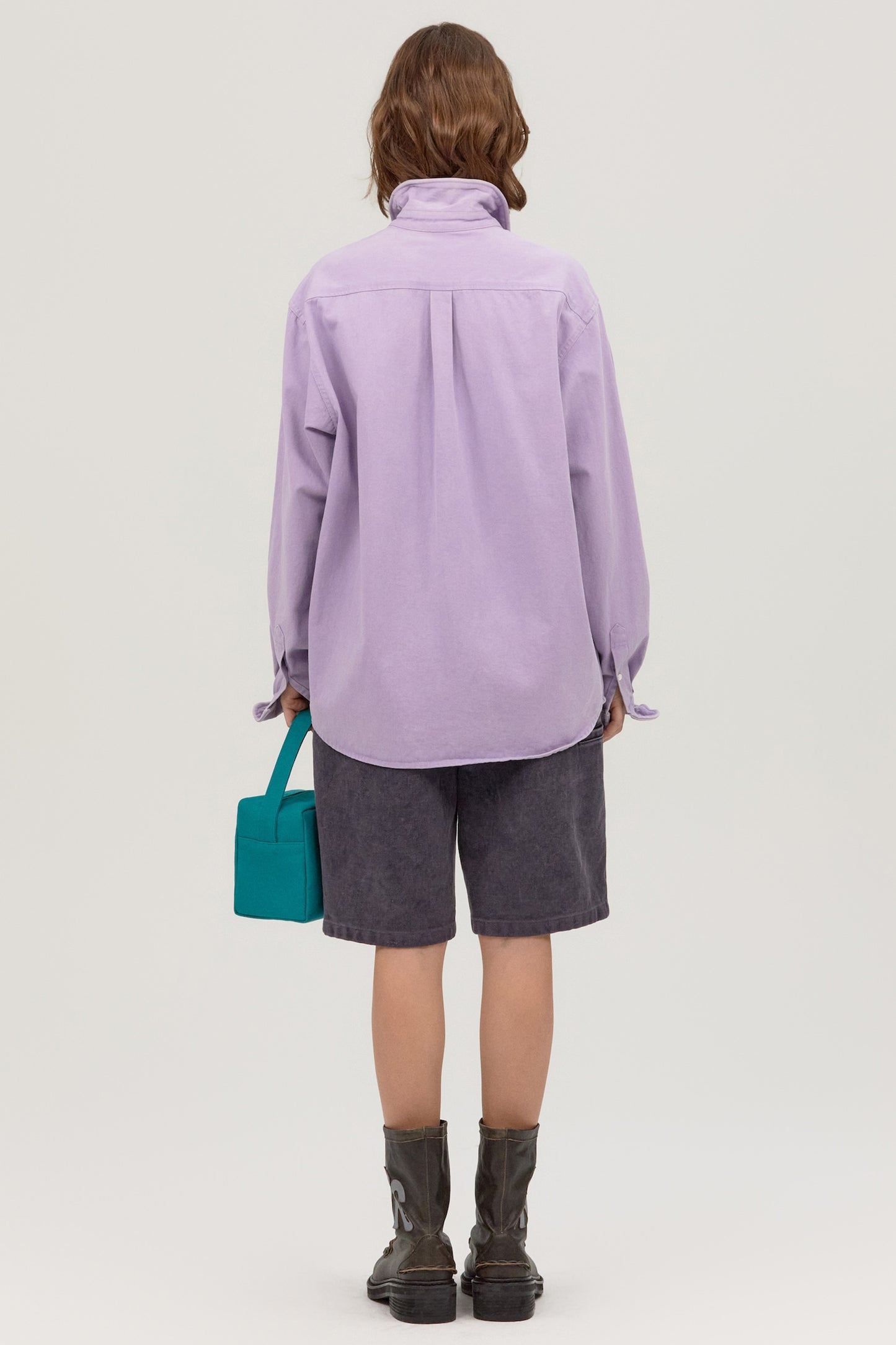 WIRE OXFORD WASHED SHIRT PURPLE