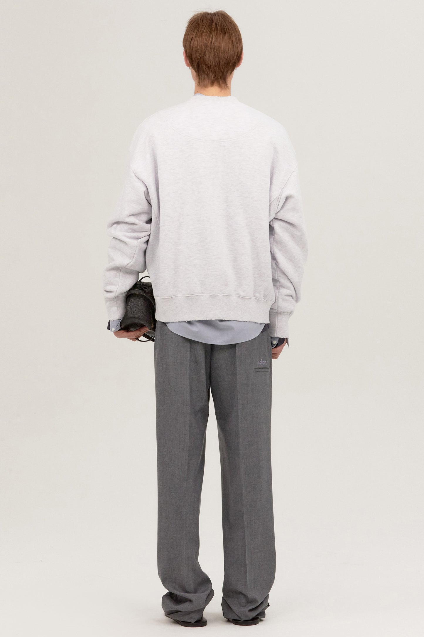 LONELY/LOVELY DAMAGE SWEATSHIRT ASH GRAY