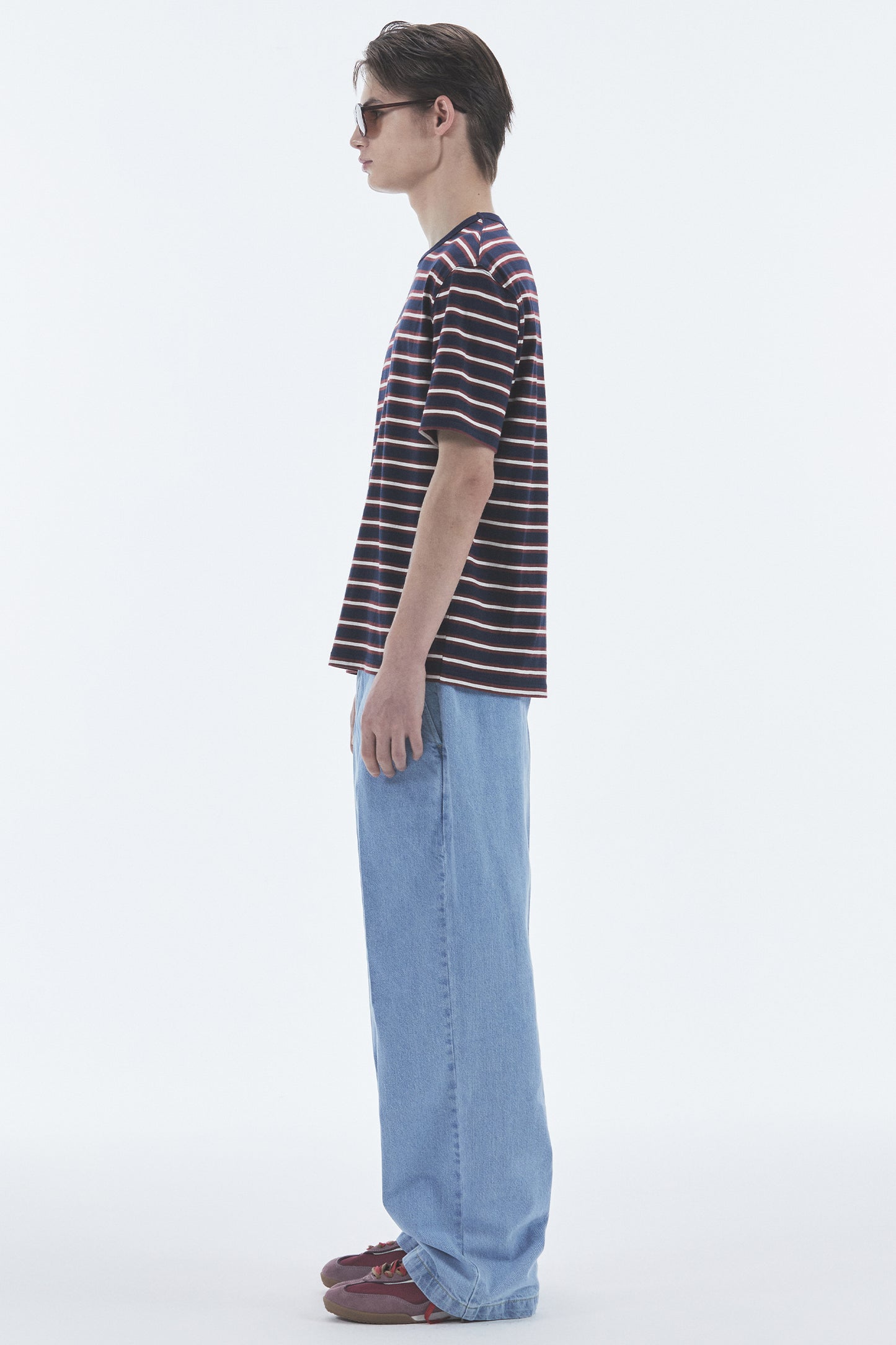 STRIPE BASIC SHORT SLEEVE T-SHIRT NAVY