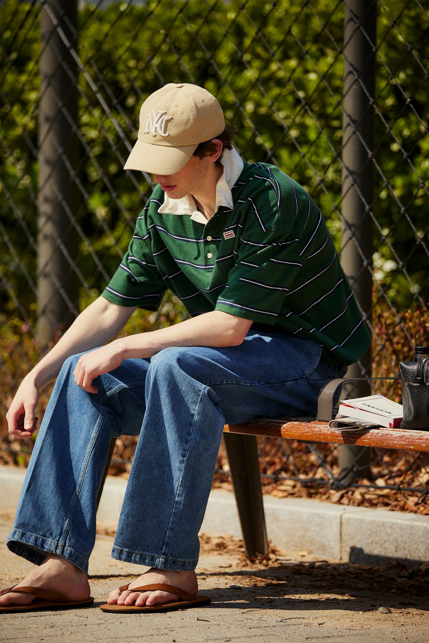 NYC WASHED BALL CAP BEIGE