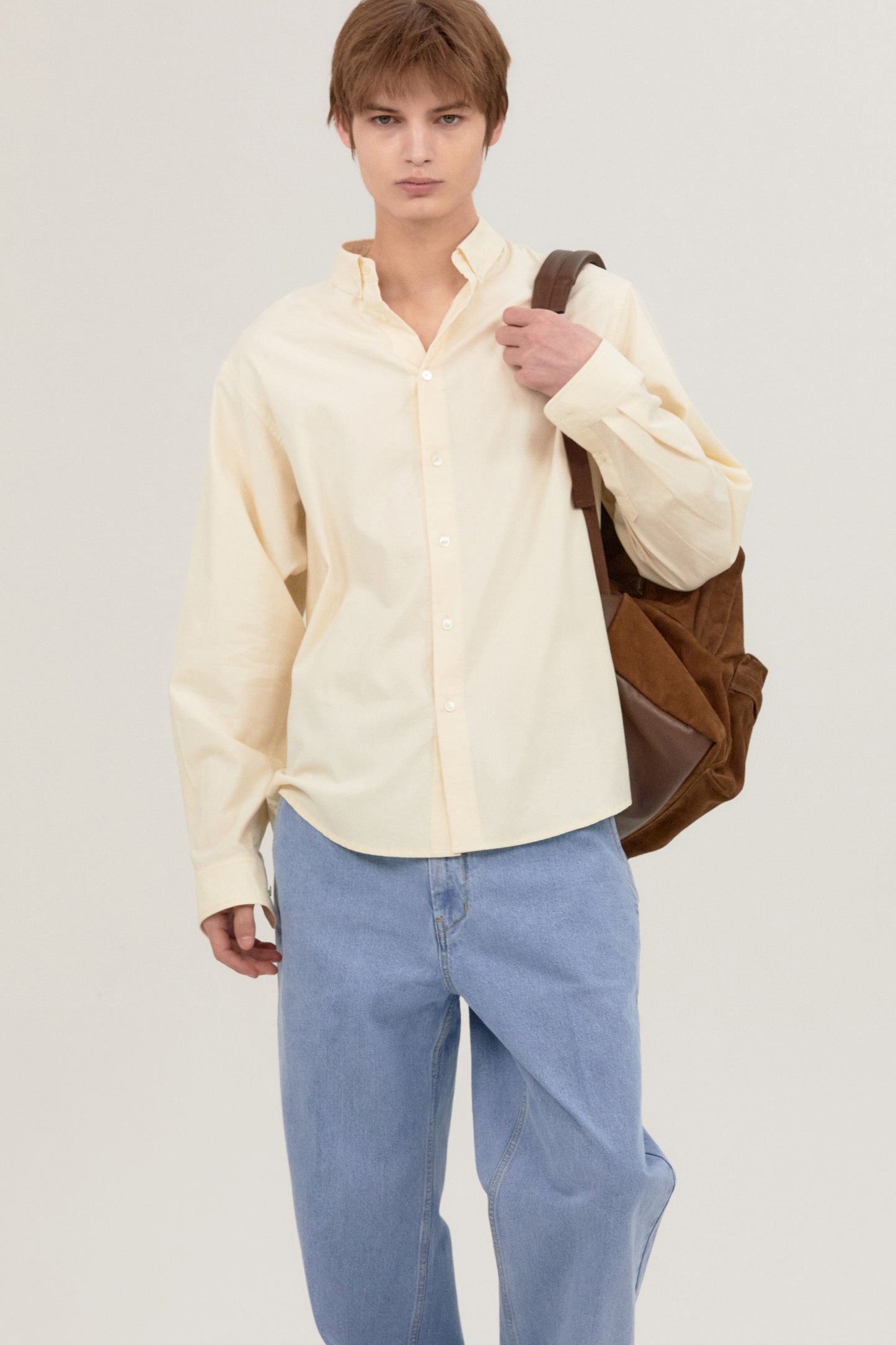 RELAXED POPLIN SHIRT IVORY