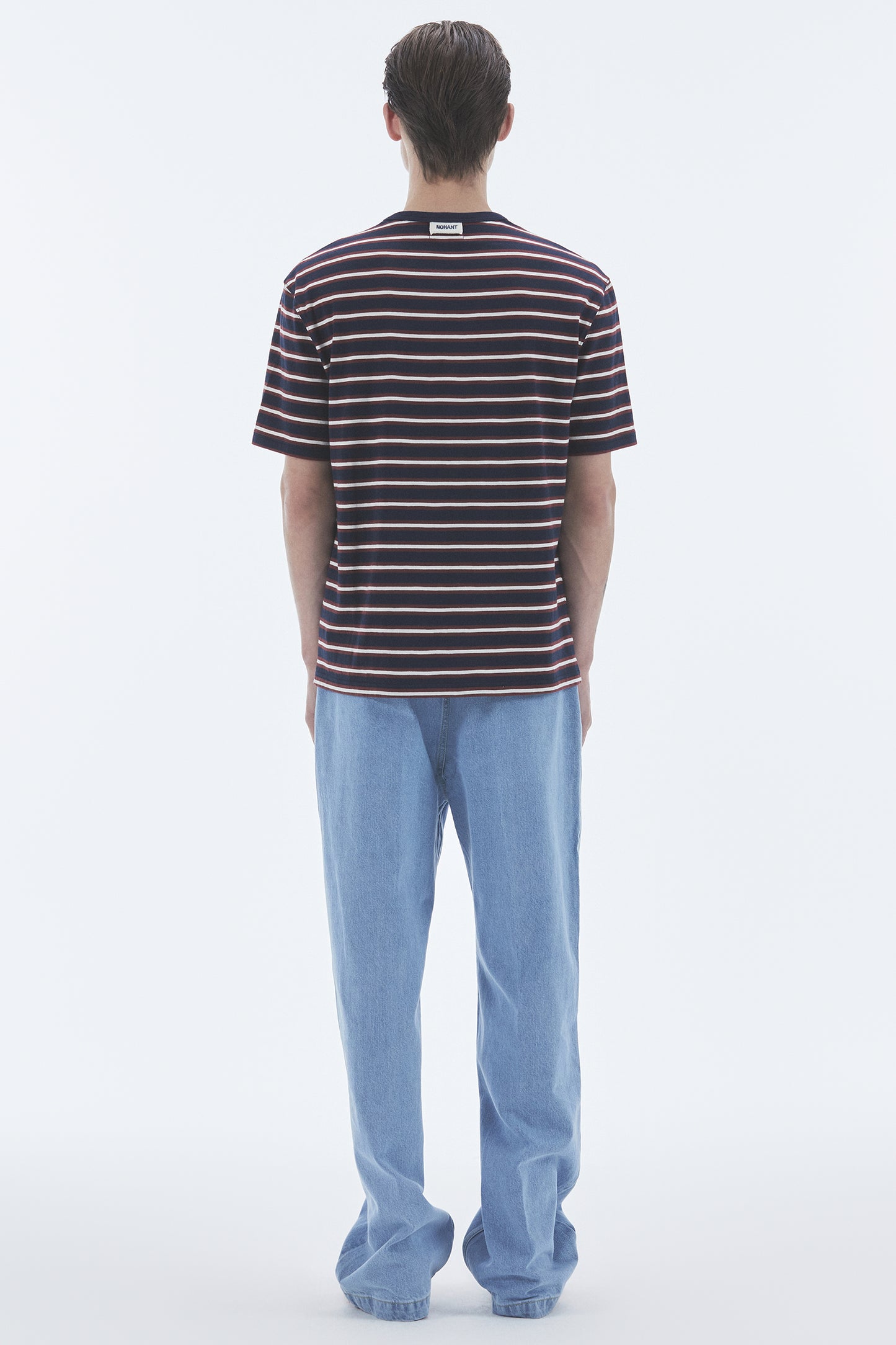 STRIPE BASIC SHORT SLEEVE T-SHIRT NAVY
