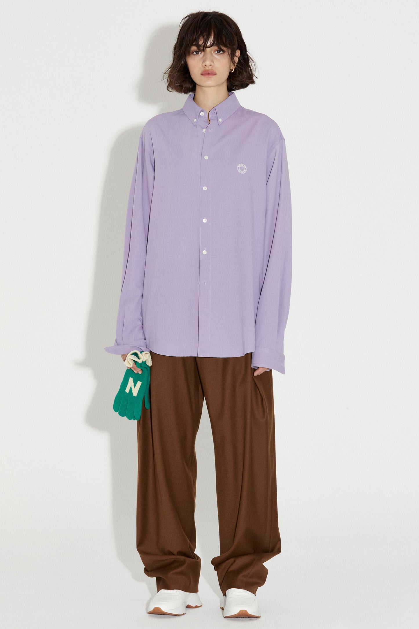LOGO OXFORD SHIRT PURPLE