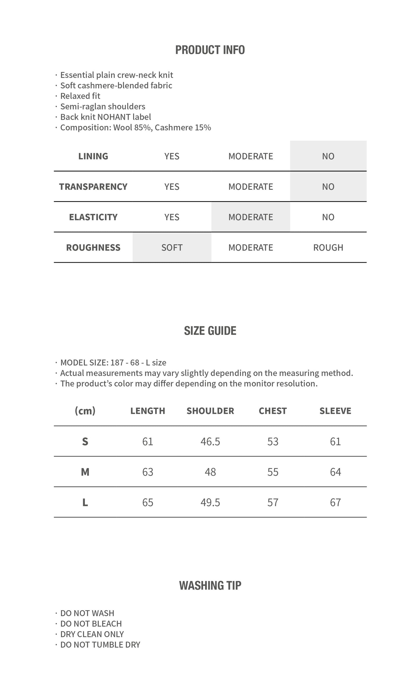 ESSENTIAL CASHMERE KNIT SWEATER GRAY