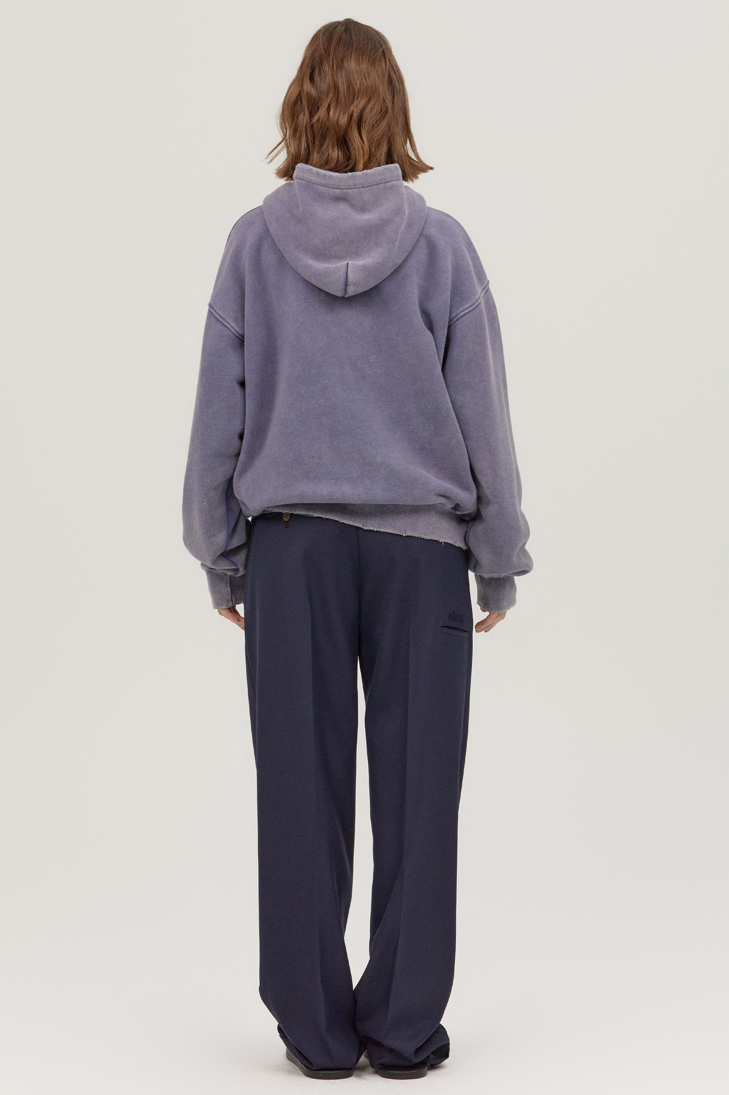LONELY/LOVELY SALT WASHING HOODIE ZIP-UP INDIGO BLUE