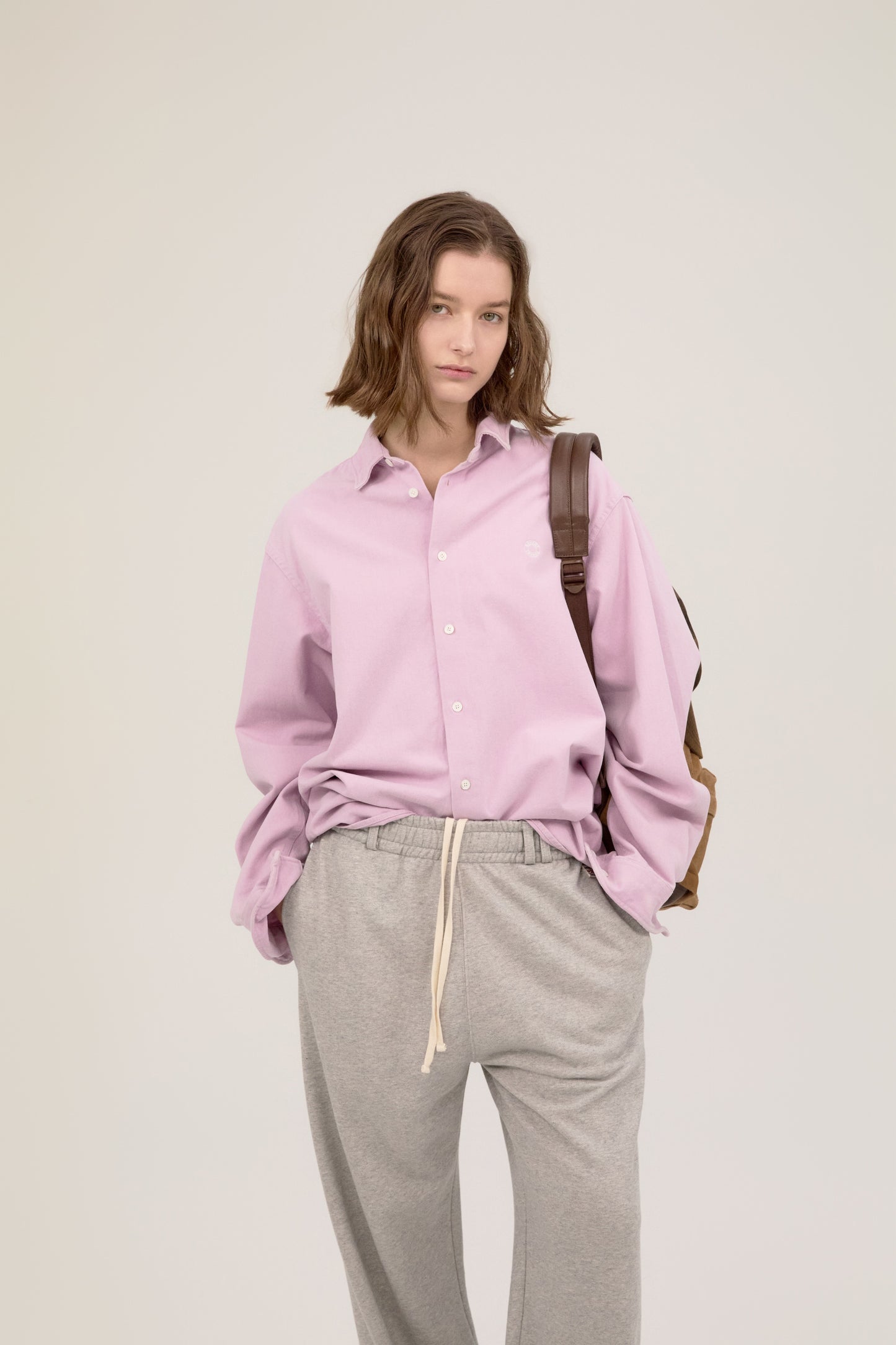 WIRE OXFORD WASHED SHIRT PINK