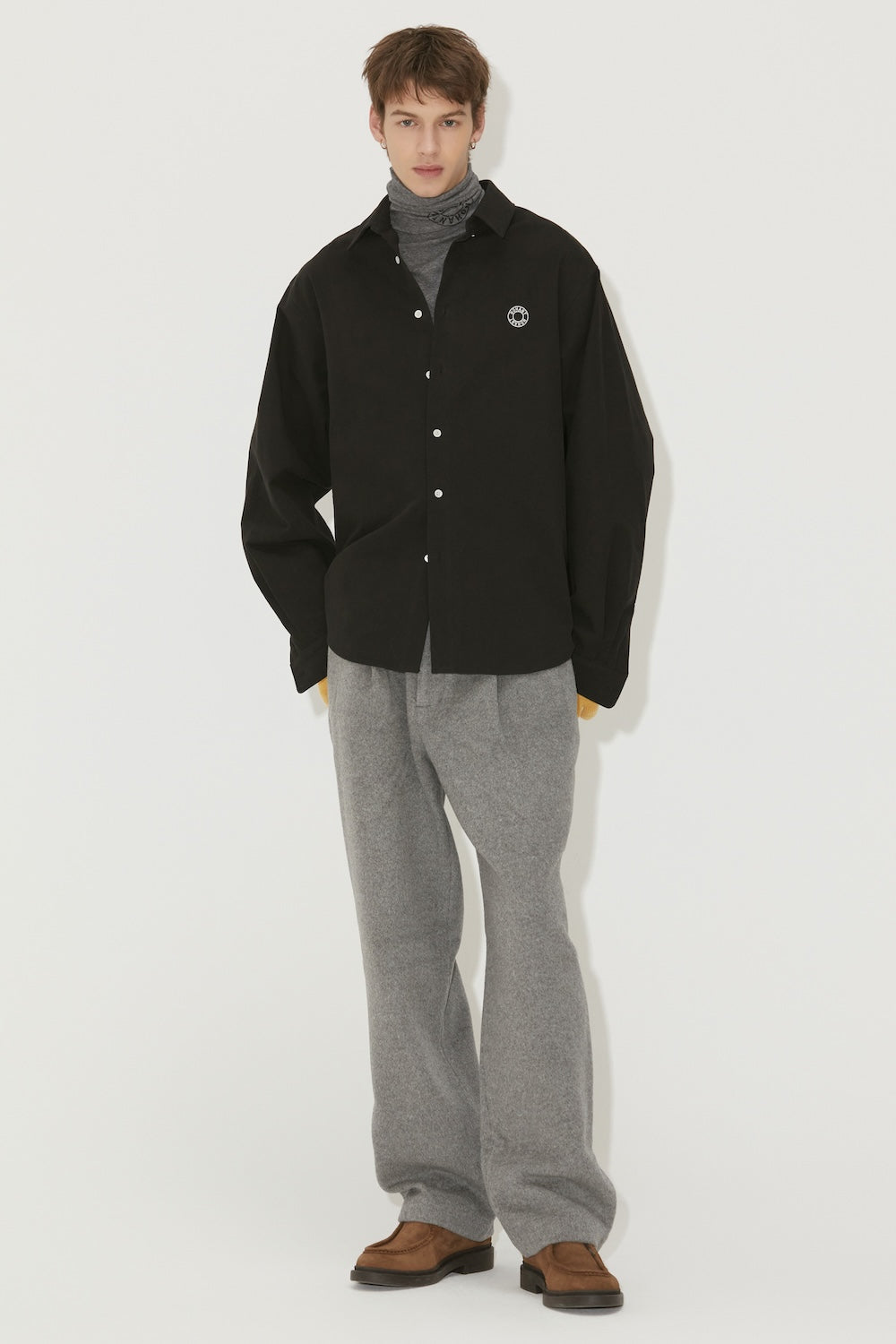 LOGO OXFORD SHIRT BLACK