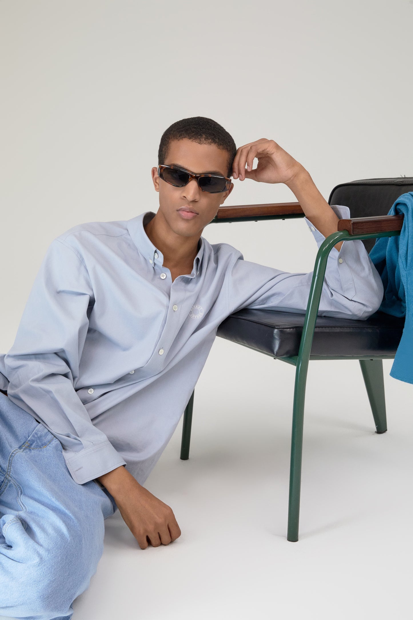 RELAXED POPLIN SHIRT LIGHT GRAY