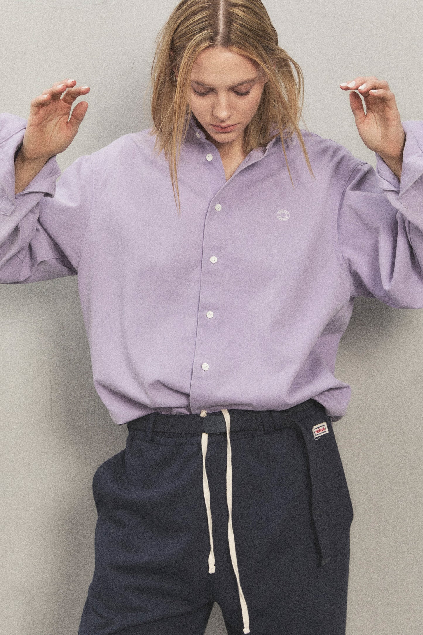 WIRE OXFORD WASHED SHIRT PURPLE