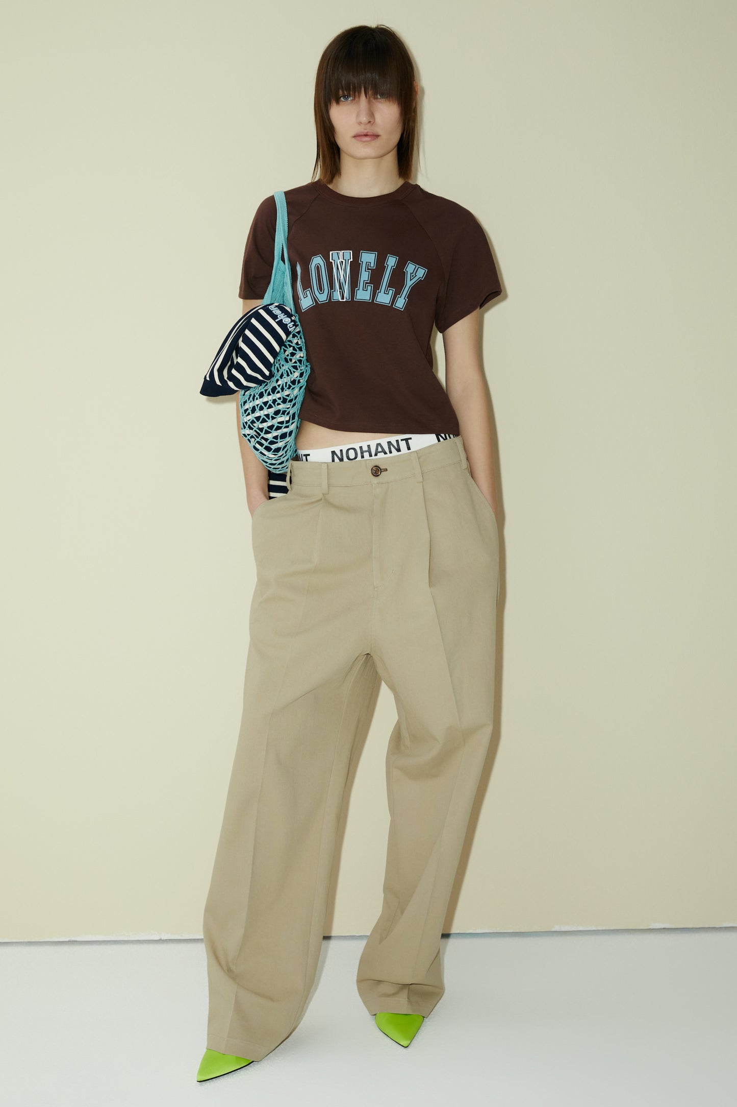 LONELY/LOVELY BABY T SHIRT BROWN