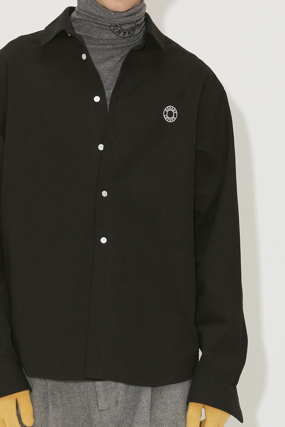 LOGO OXFORD SHIRT BLACK
