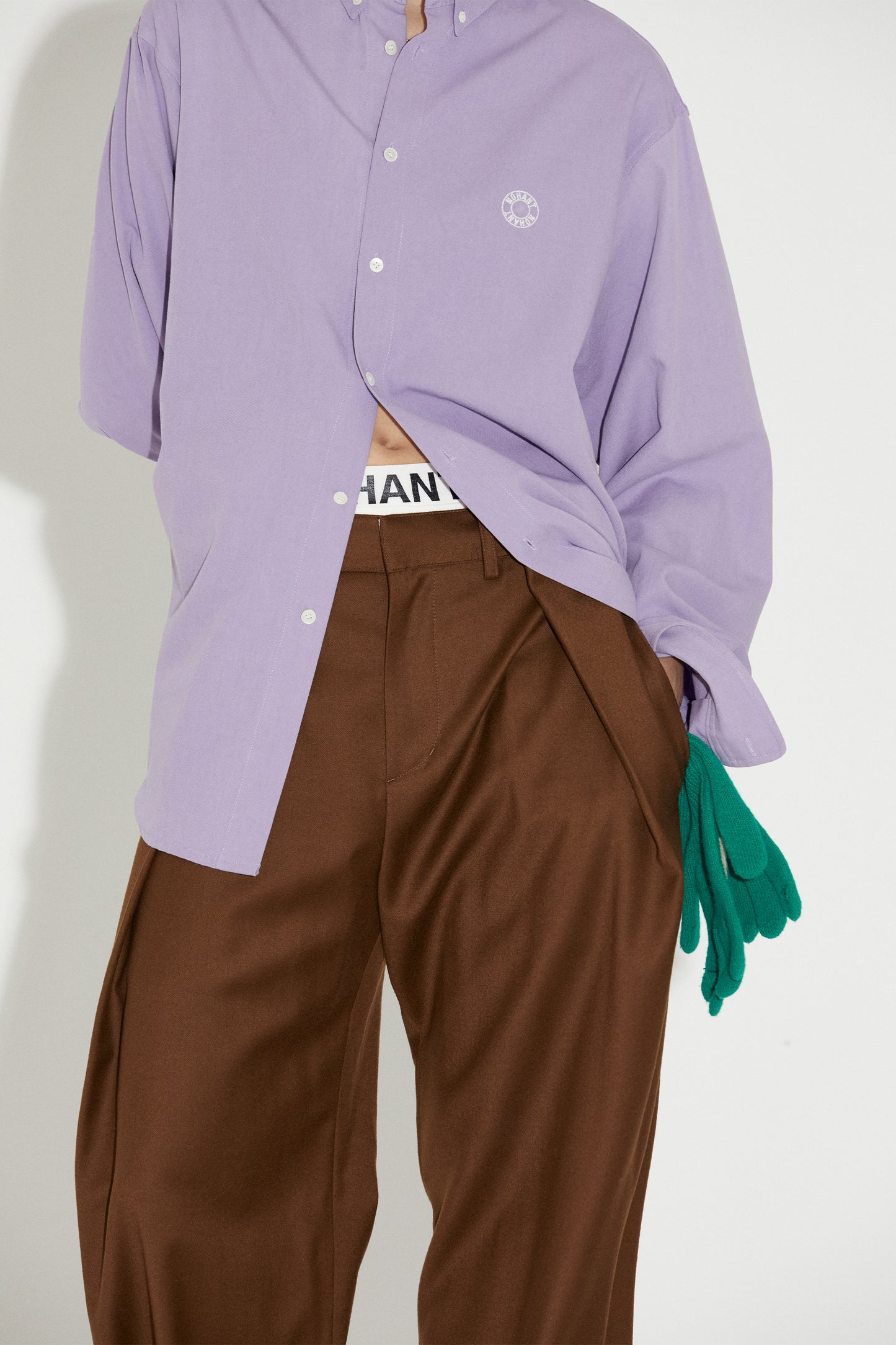 LOGO OXFORD SHIRT PURPLE