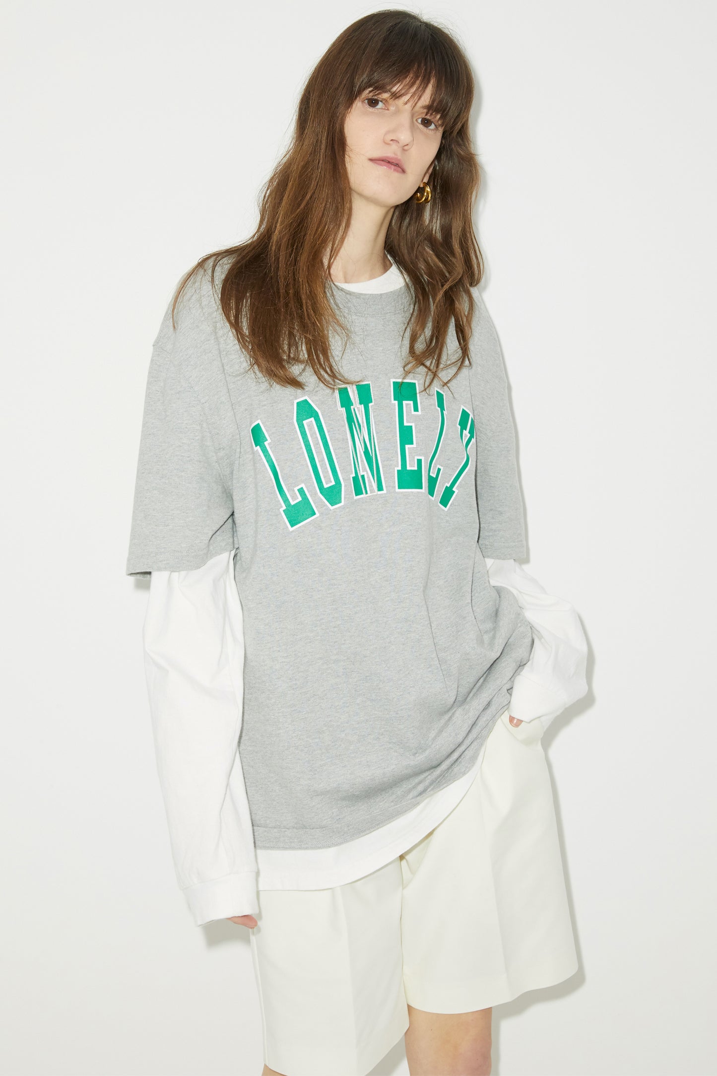 LONELY/LOVELY SHORT SLEEVE T SHIRT GRAY