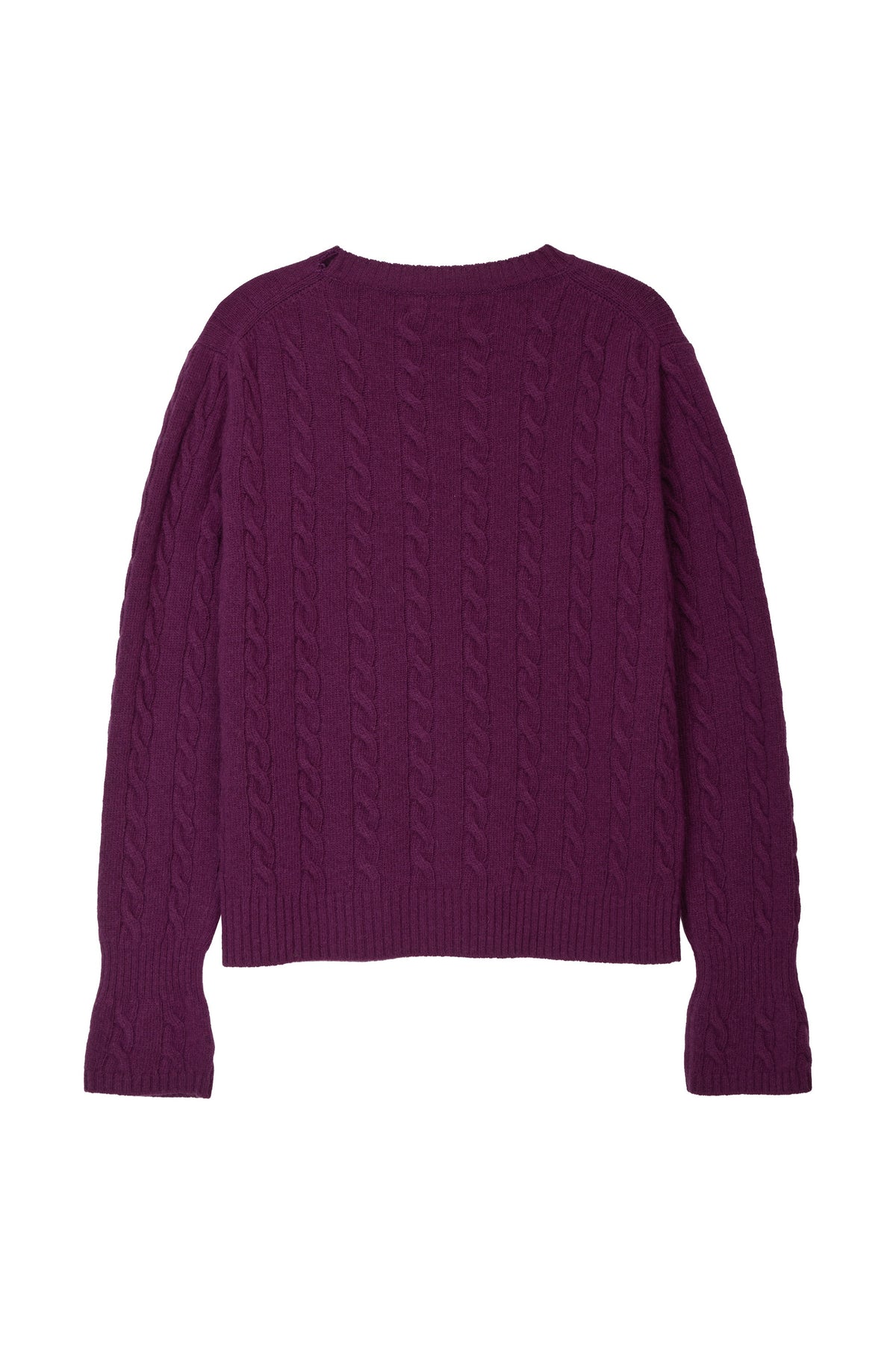 CORSET CUFF CABLE KNIT PURPLE