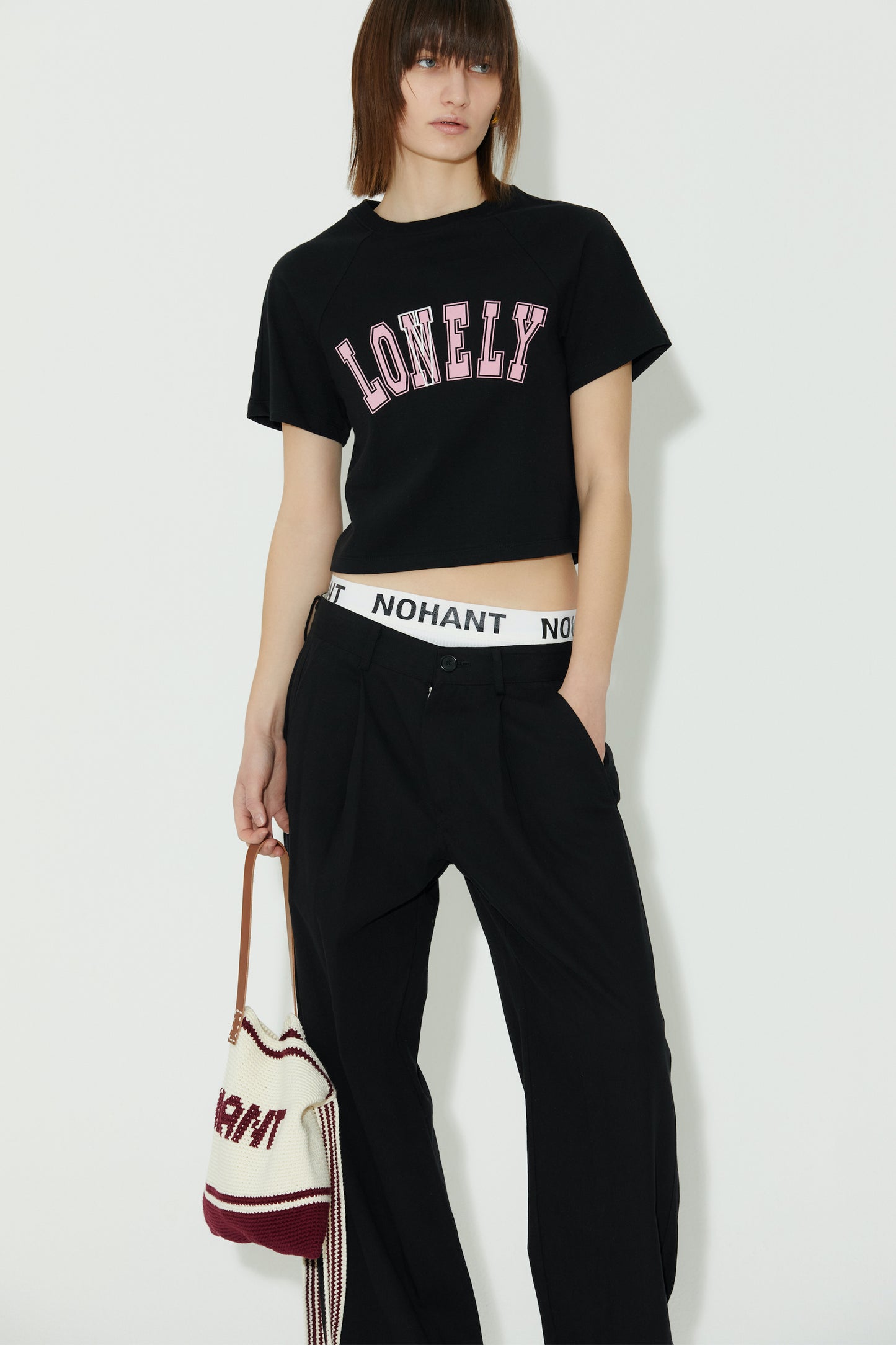 LONELY/LOVELY BABY T SHIRT BLACK