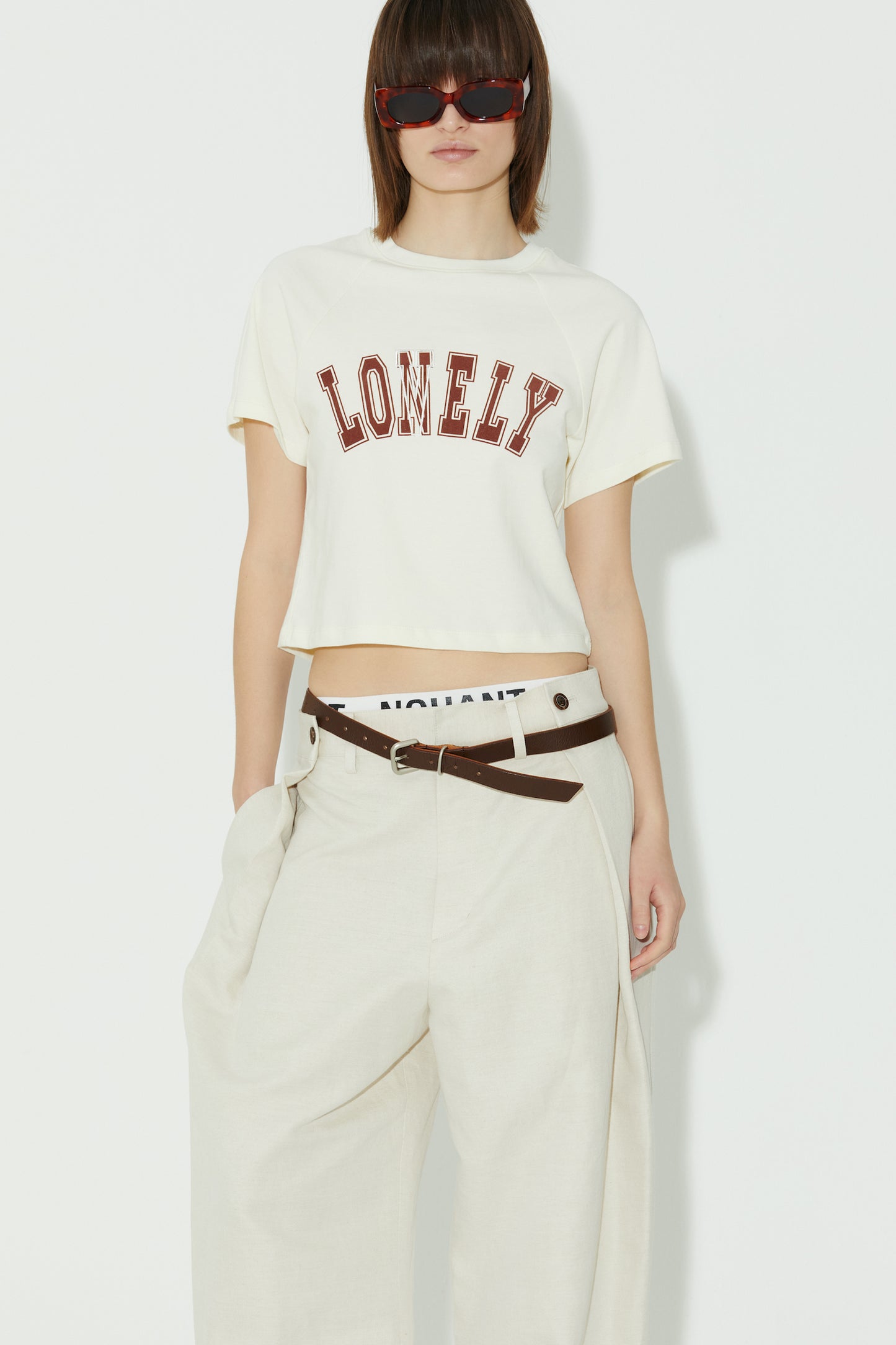 LONELY/LOVELY BABY T SHIRT CREAM