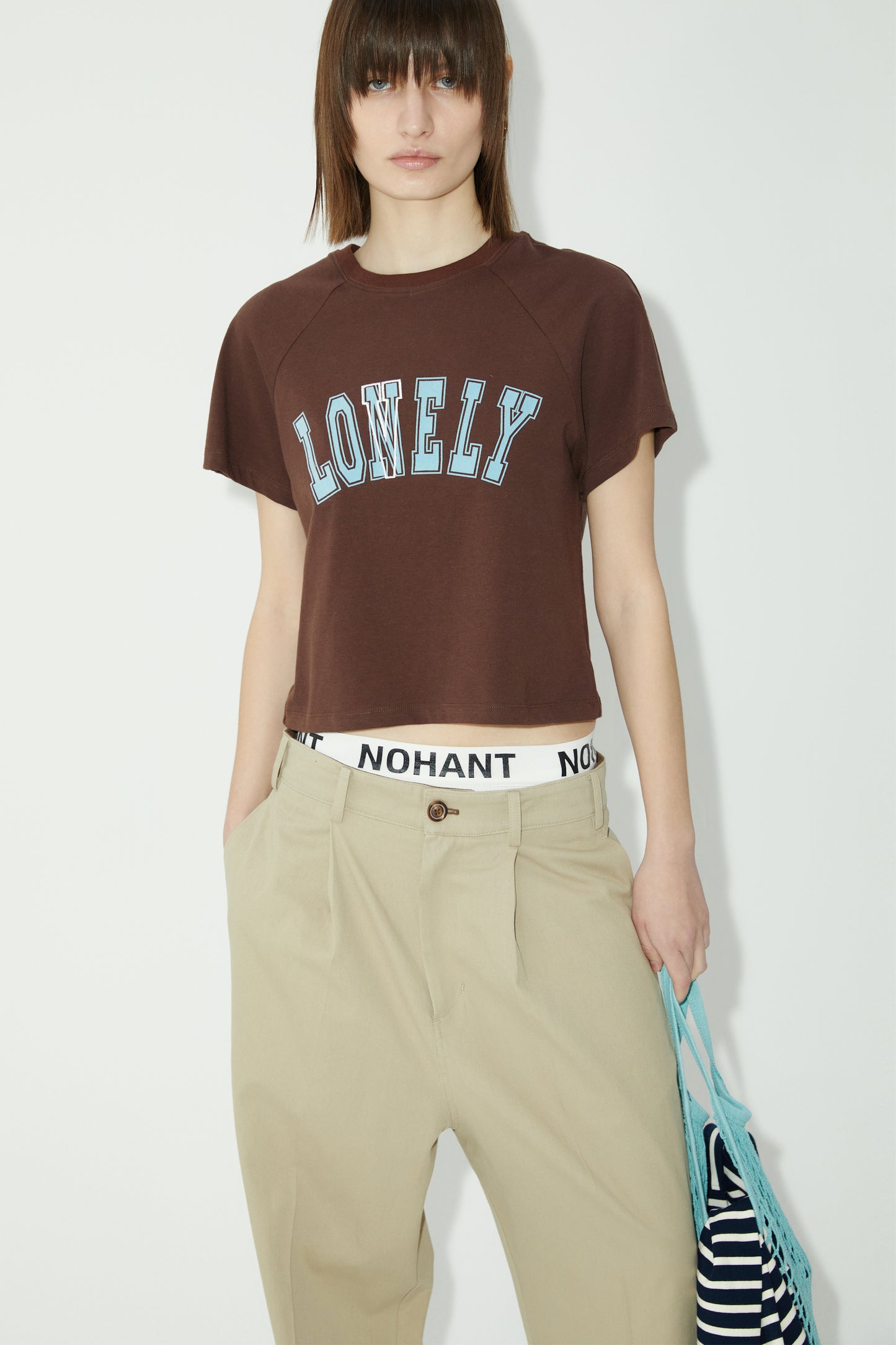 LONELY/LOVELY BABY T SHIRT BROWN