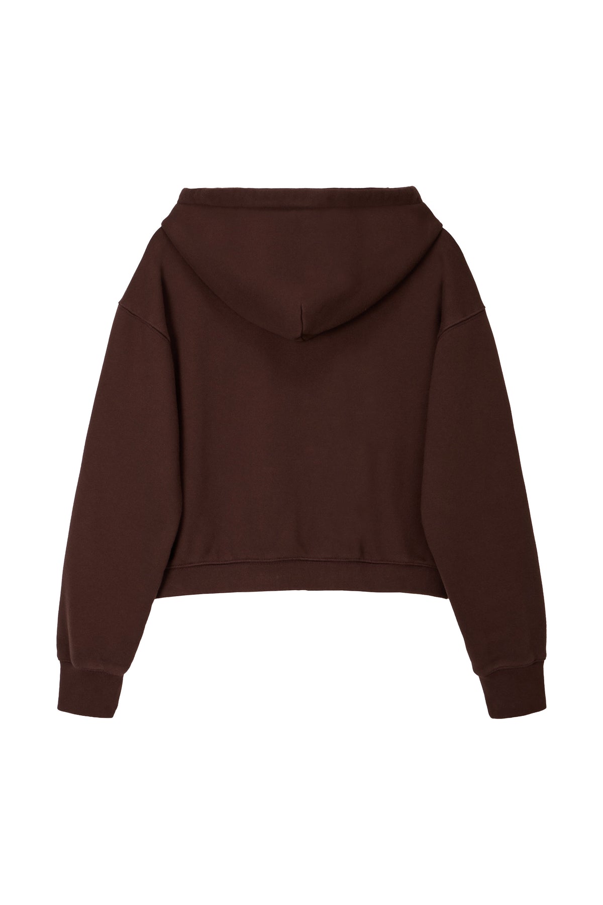 LONELY/LOVELY CROP HOODIE ZIP-UP BROWN