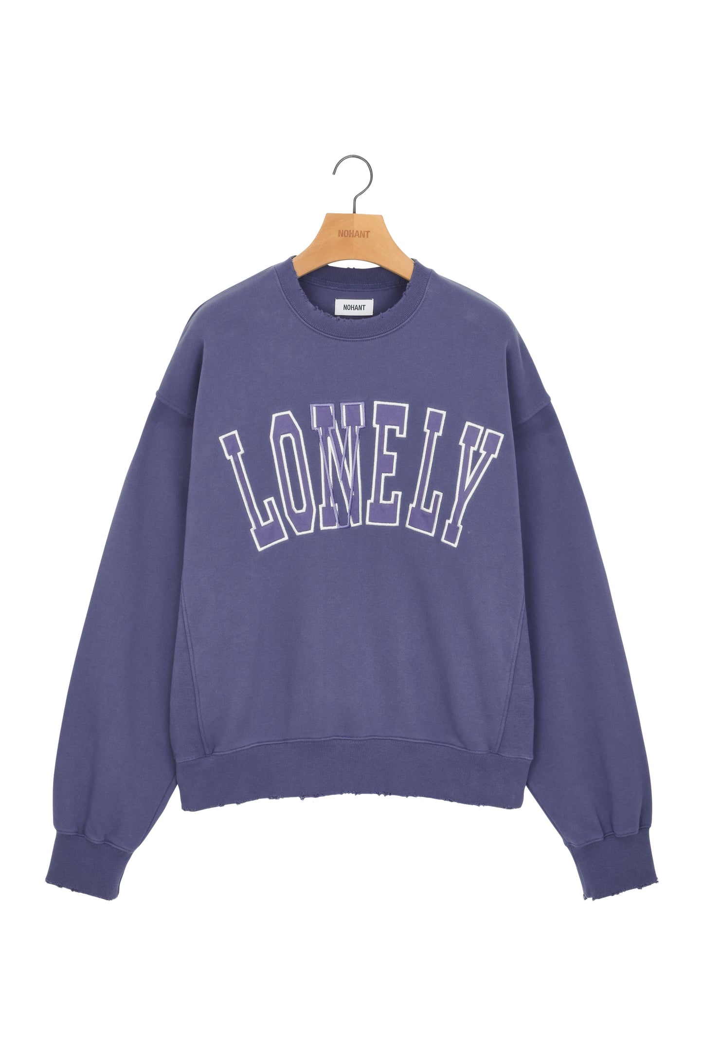 LONELY/LOVELY DAMAGE SWEATSHIRT INDIGO BLUE