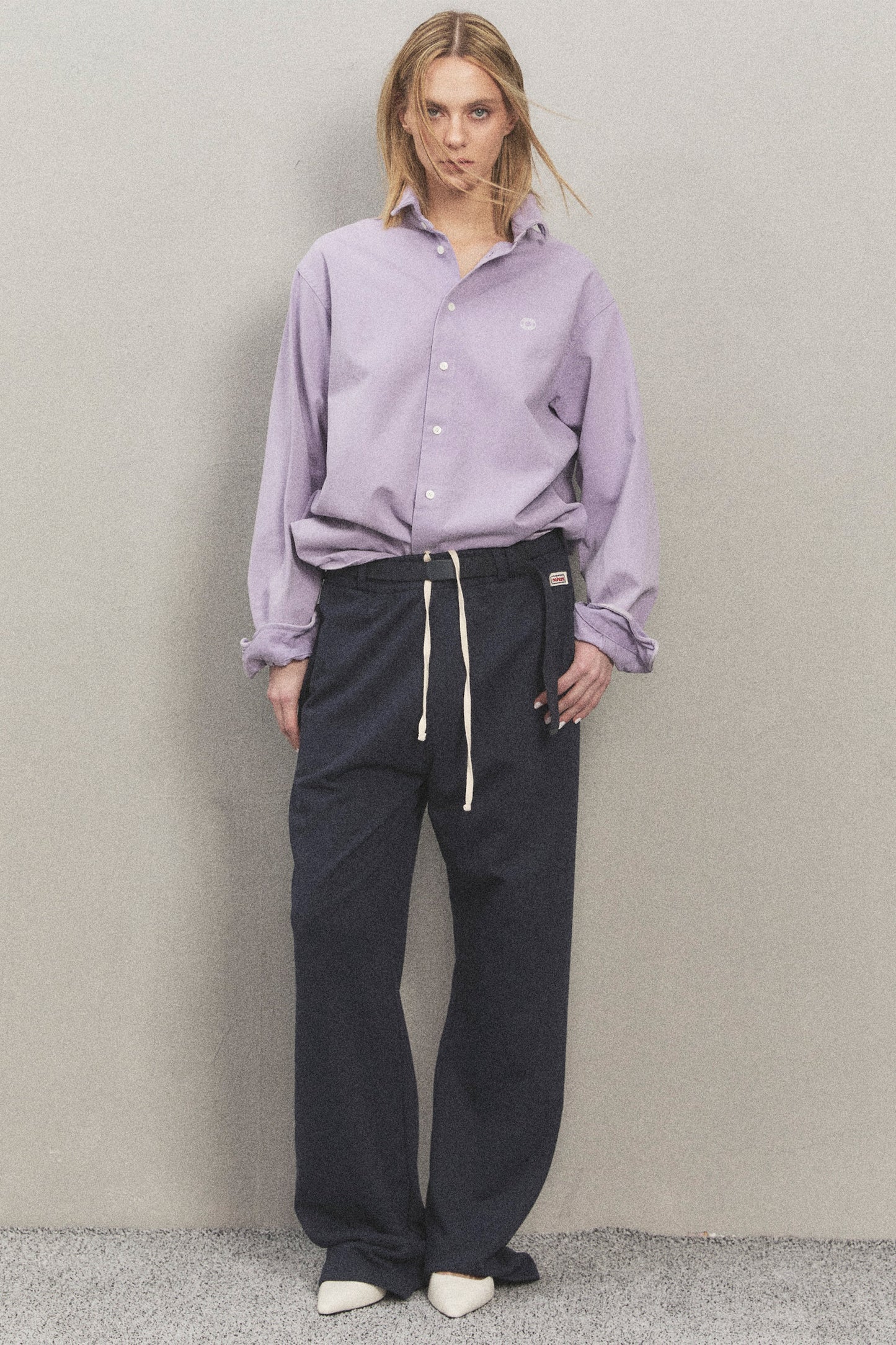 WIRE OXFORD WASHED SHIRT PURPLE