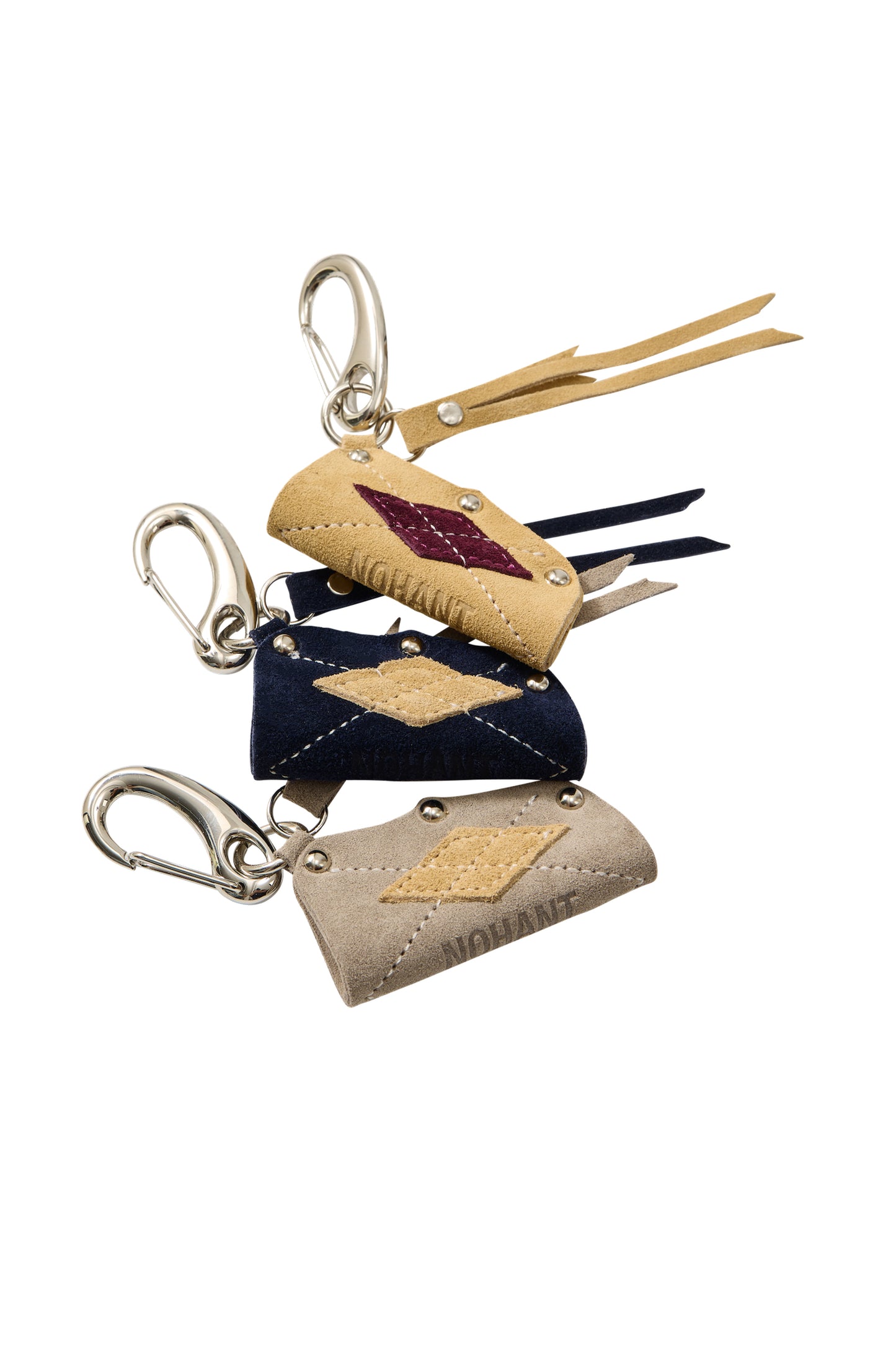 ARGYLE PREPPY LEATHER KEYRING