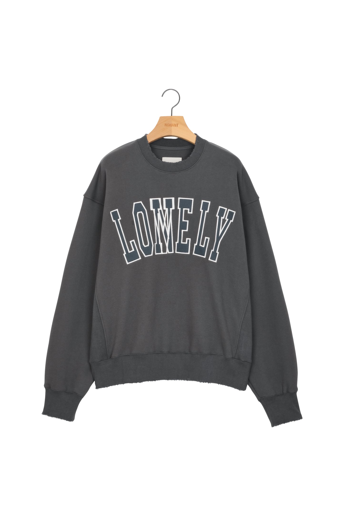 LONELY/LOVELY DAMAGE SWEATSHIRT CHARCOAL
