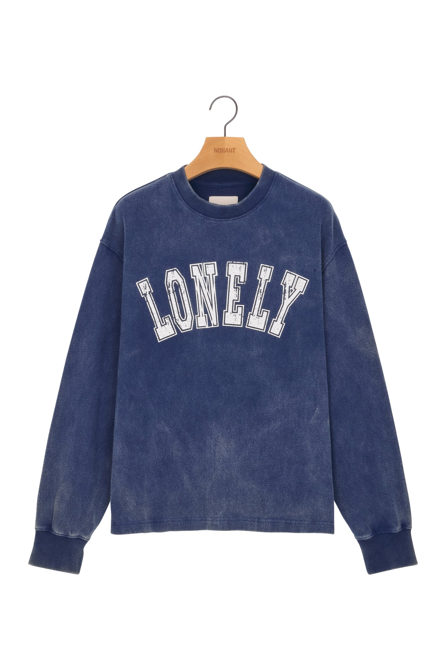 LONELY/LOVELY SALT WASHING LONG SLEEVE T-SHIRT NAVY