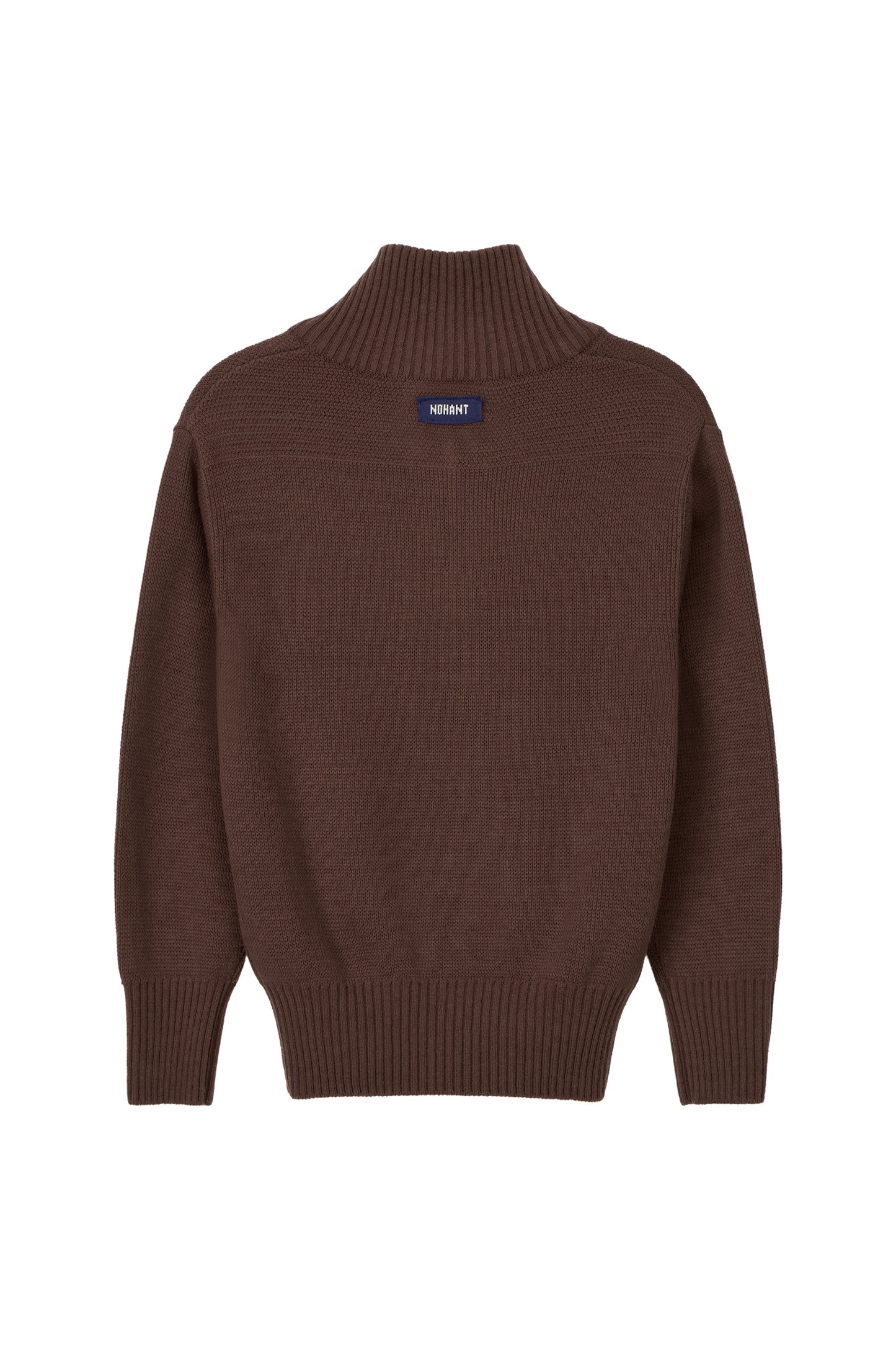 90's QUARTER-ZIP KNIT BROWN