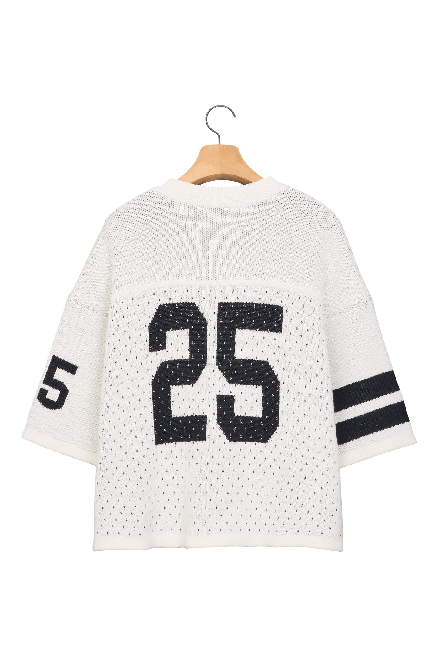 25 JACQUARD SHORT SLEEVE KNIT IVORY