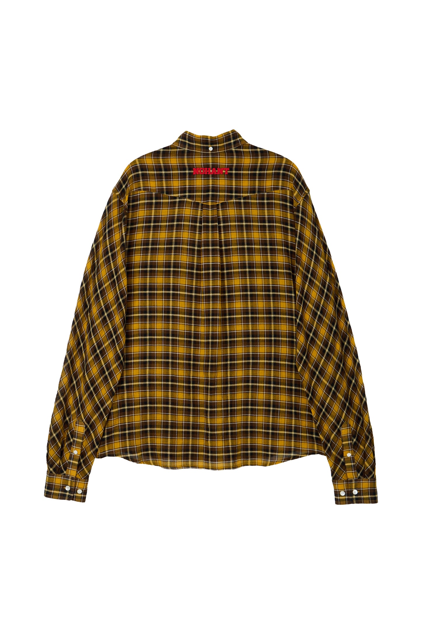 SOFT SHEER CHECK SHIRT YELLOW