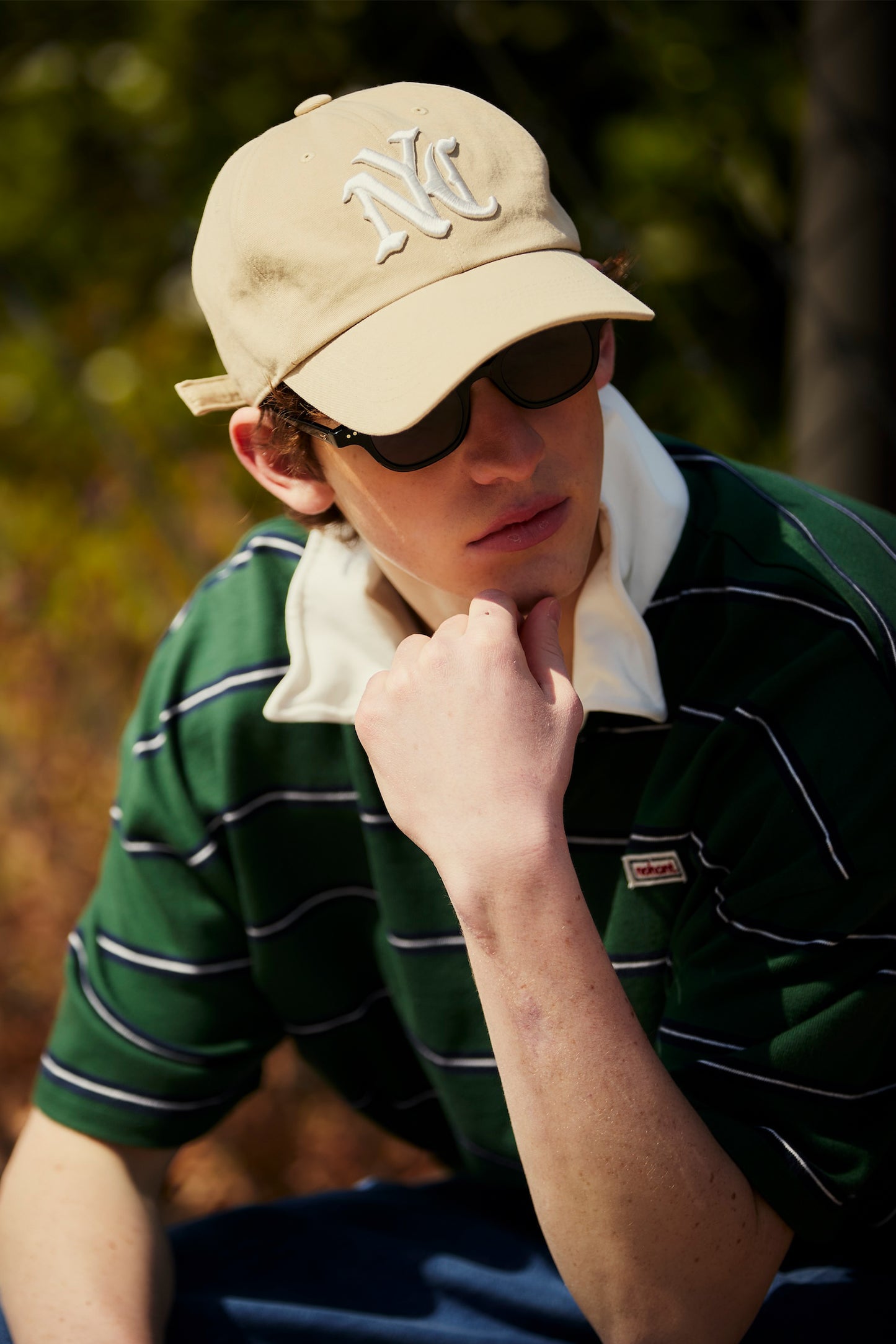 NYC WASHED BALL CAP BEIGE