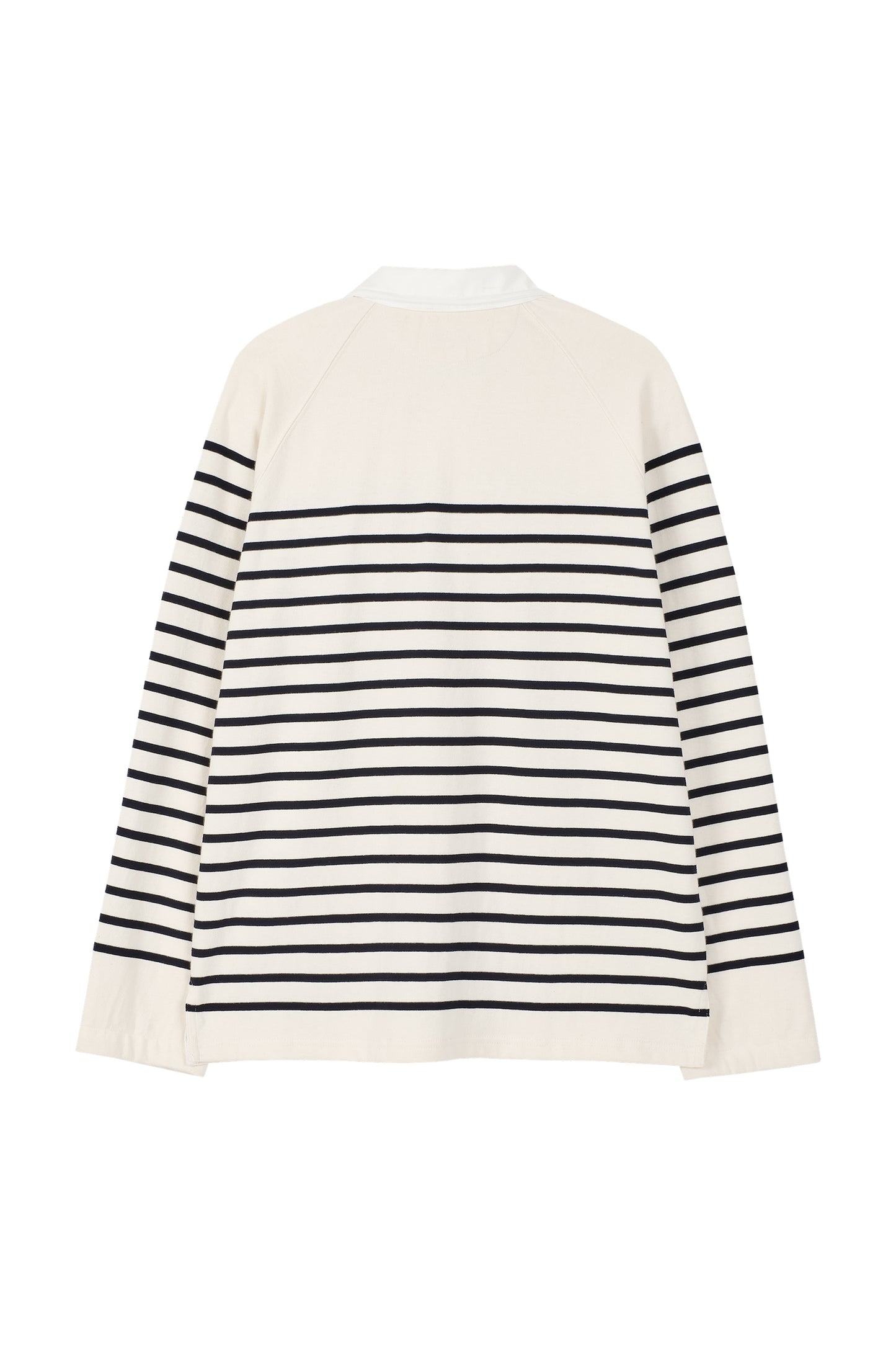 WIRE STRIPE RUGBY LONG SLEEVE T-SHIRT IVORY