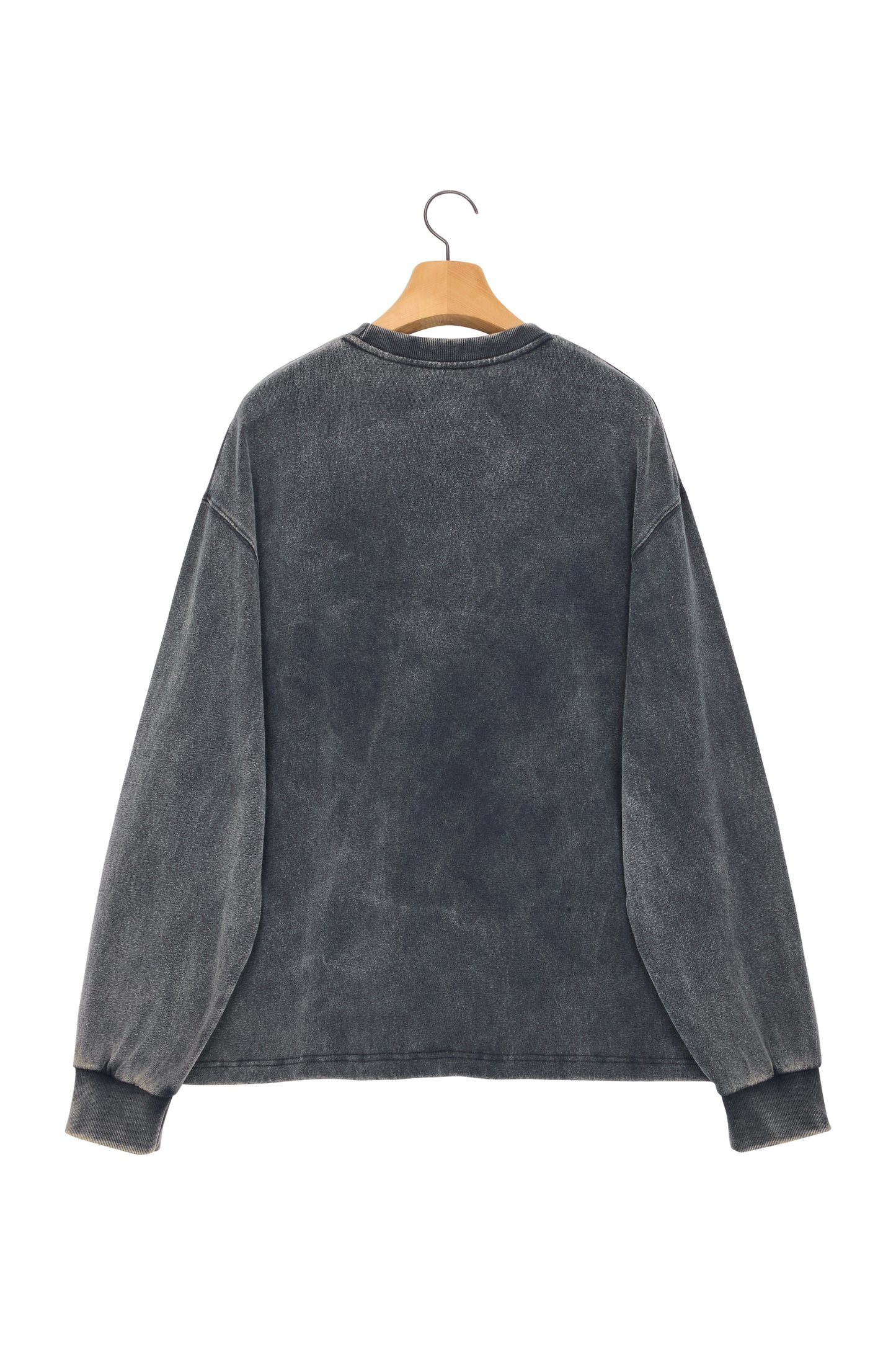 LONELY/LOVELY SALT WASHING LONG SLEEVE T-SHIRT CHARCOAL