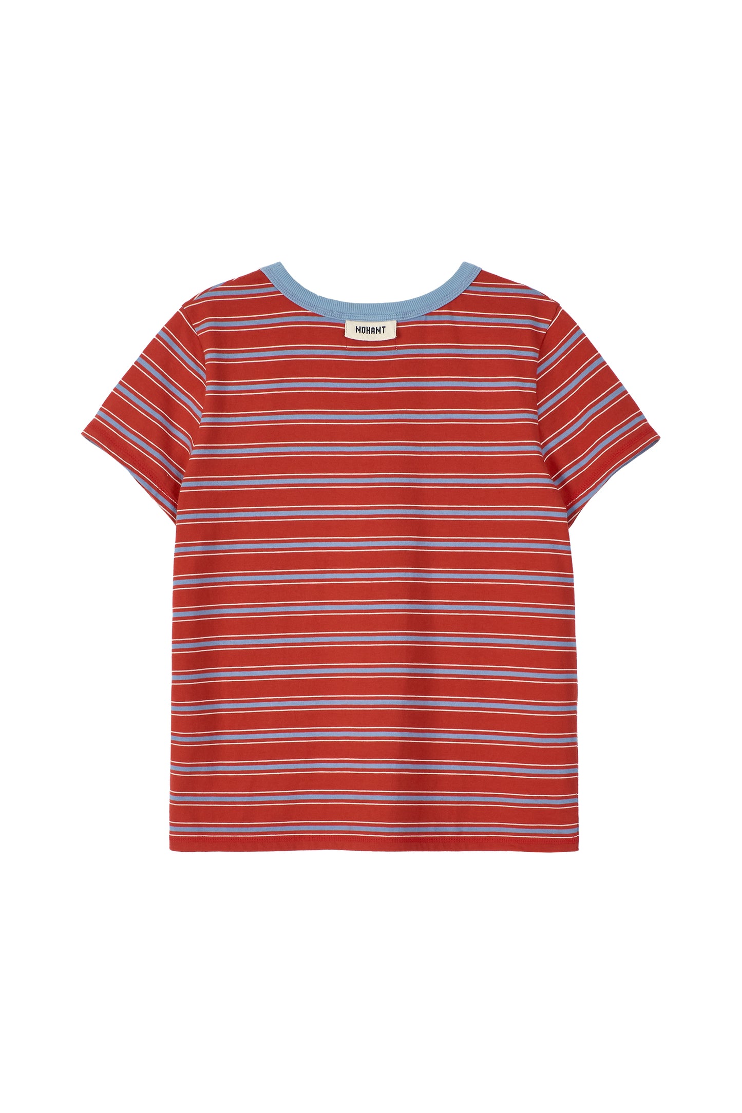 STRIPE CROP SHORT SLEEVE T-SHIRT RED