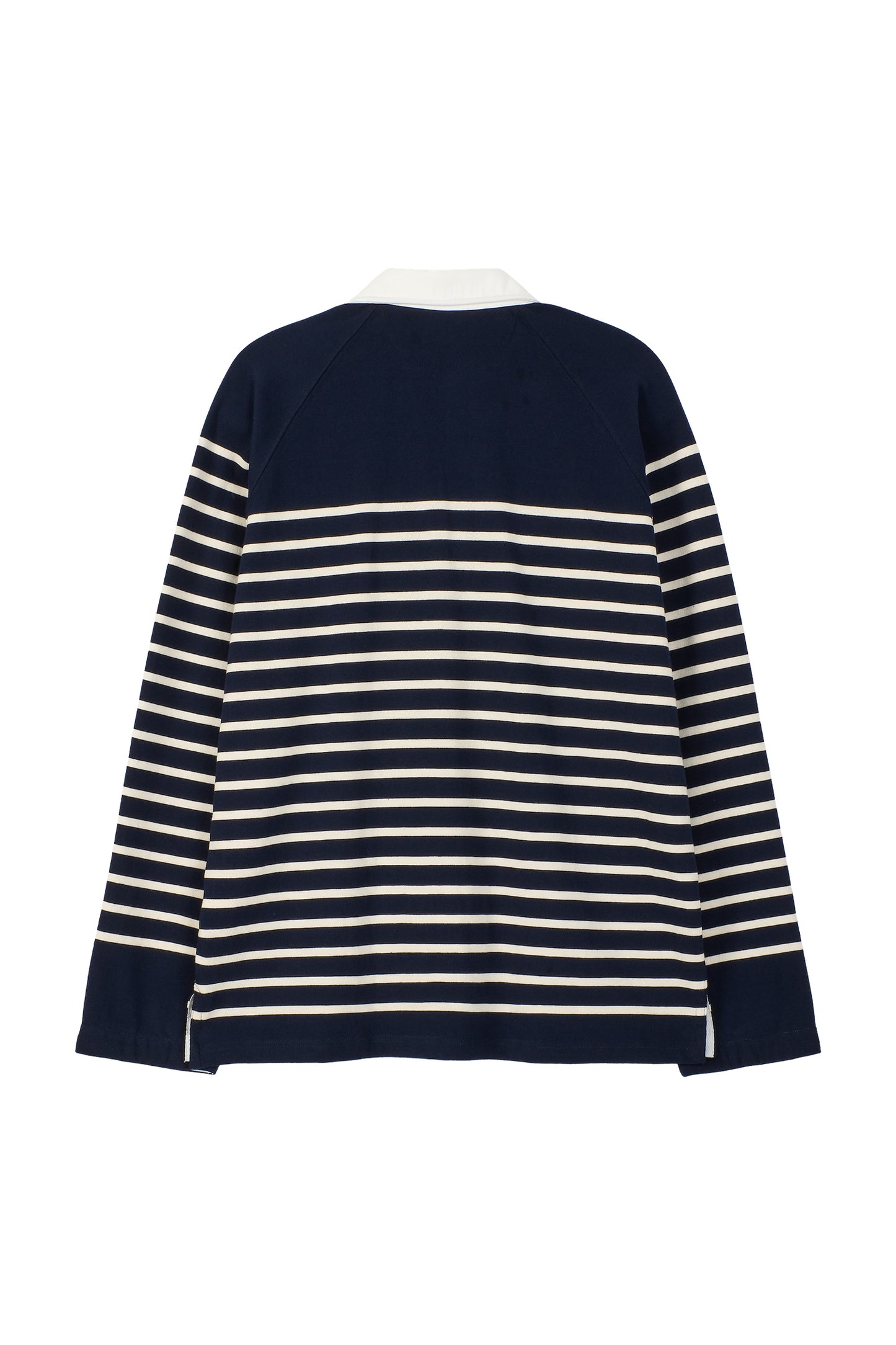 WIRE STRIPE RUGBY LONG SLEEVE T-SHIRT NAVY