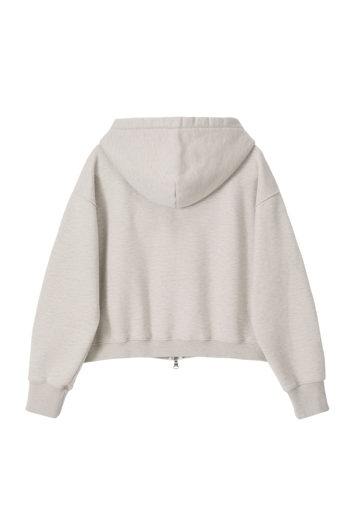 LONELY/LOVELY CROP HOODIE ZIP-UP OATMEAL