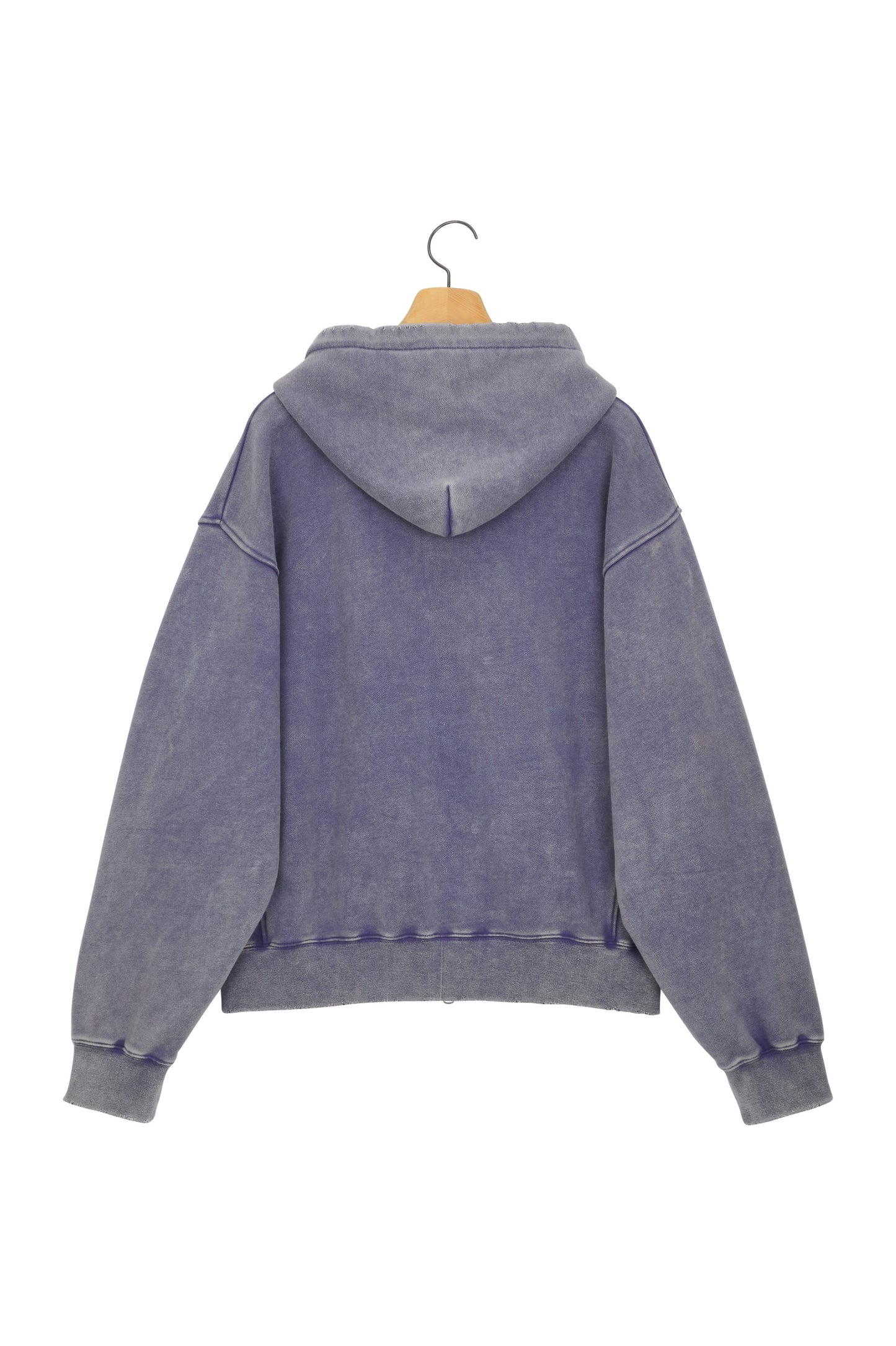 LONELY/LOVELY SALT WASHING HOODIE ZIP-UP INDIGO BLUE