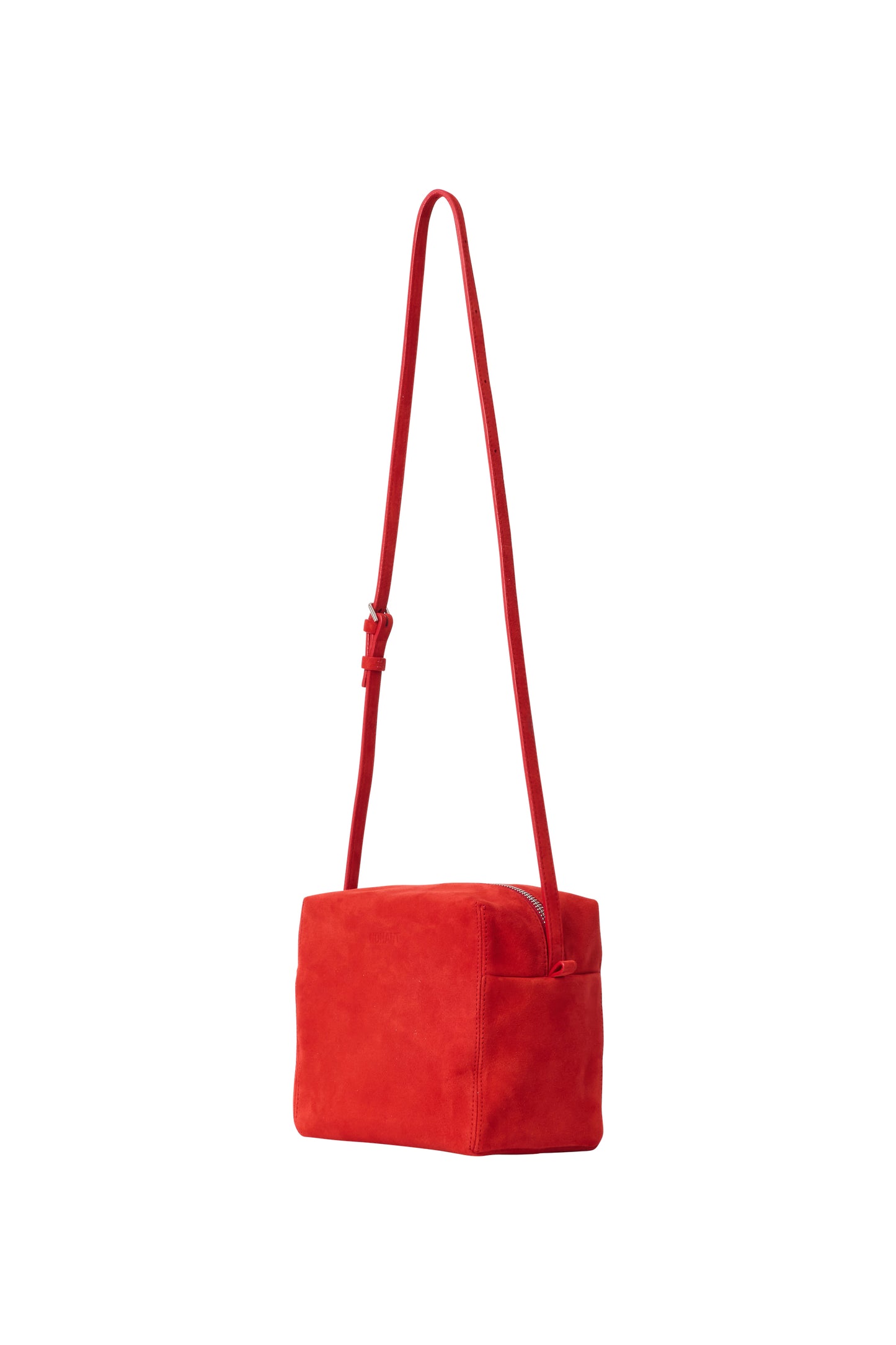 SUEDE PICNIC BAG RED