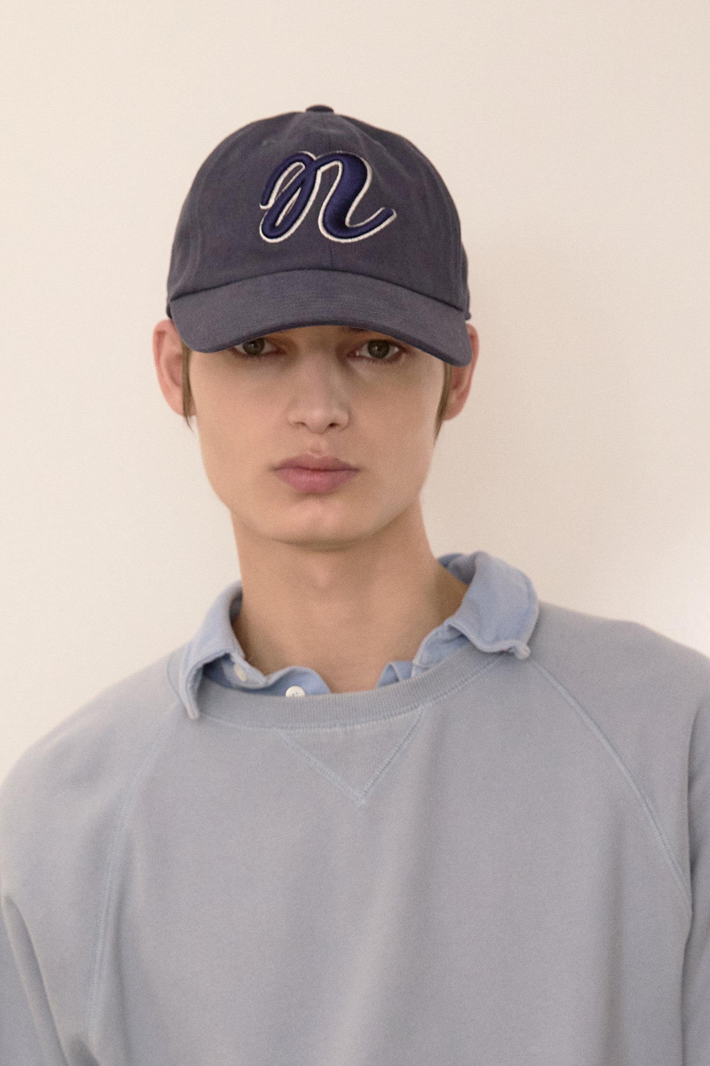 N LOGO BALL CAP NAVY