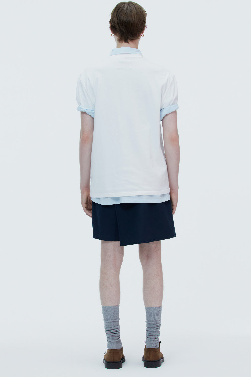 LONELY/LOVELY SHORT SLEEVE T SHIRT WHITE-NAVY
