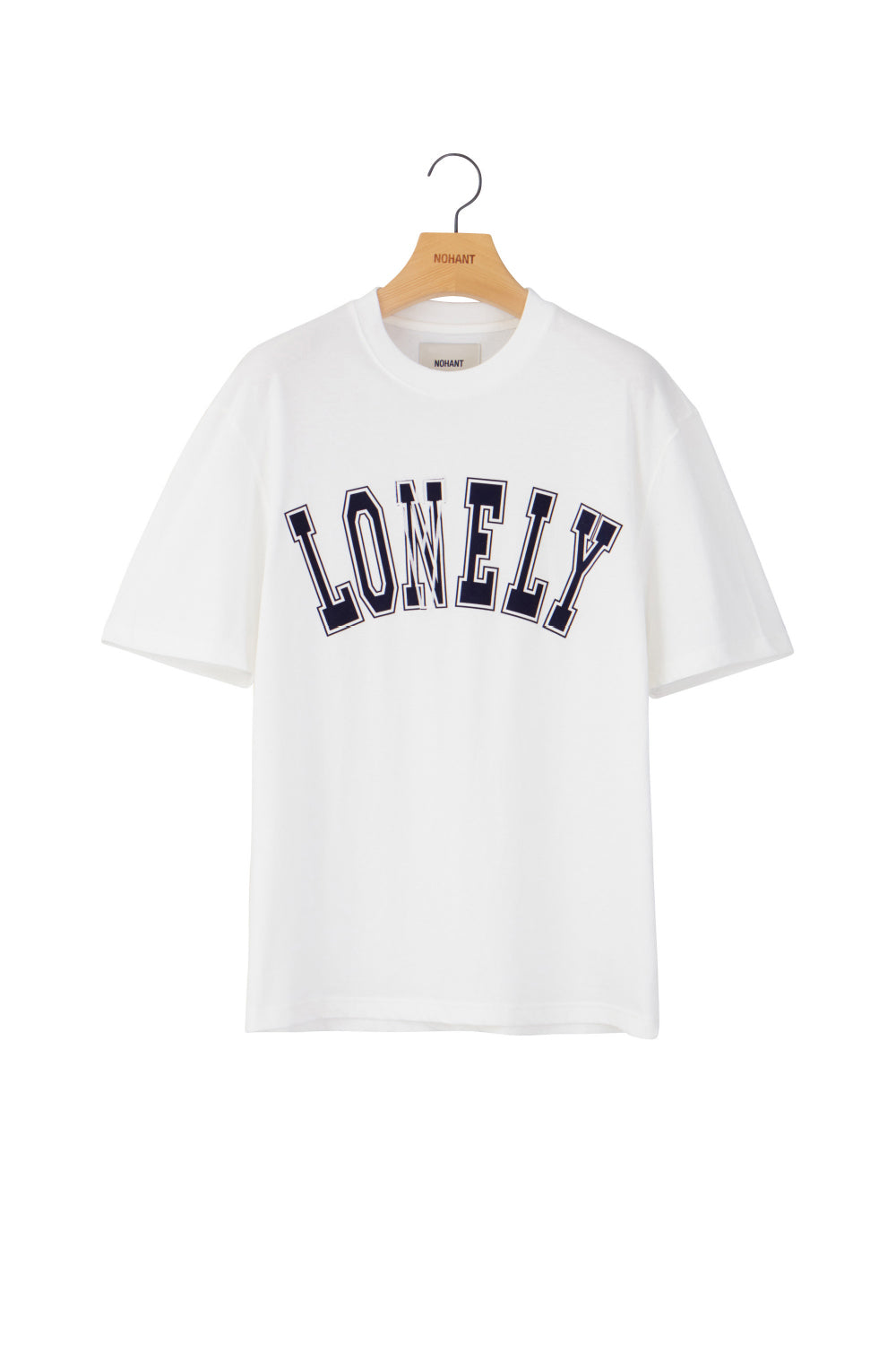 LONELY/LOVELY SHORT SLEEVE T SHIRT WHITE-NAVY